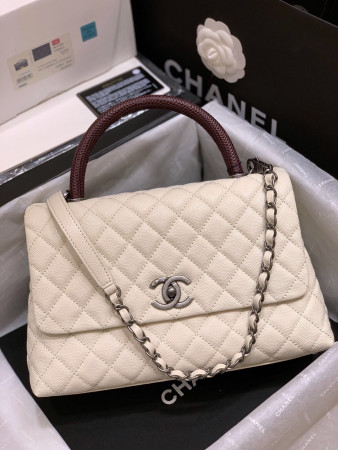 Ch*el coco handle bag medium 28cm
