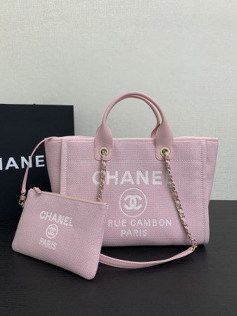 Ch*el deauville tote shopping bag 39x13x22cm