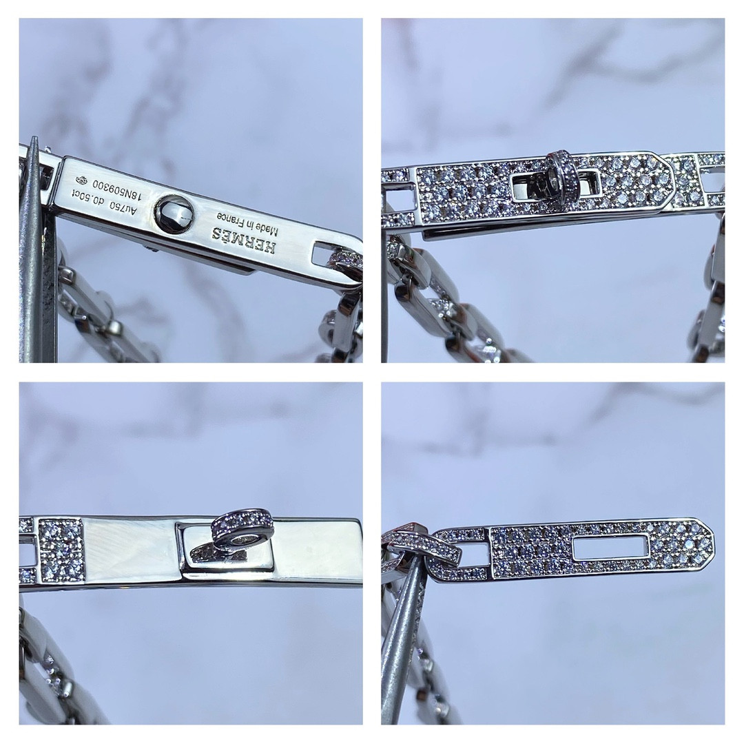 H**me5 fully di*m*nd-encrusted kelly bracelet