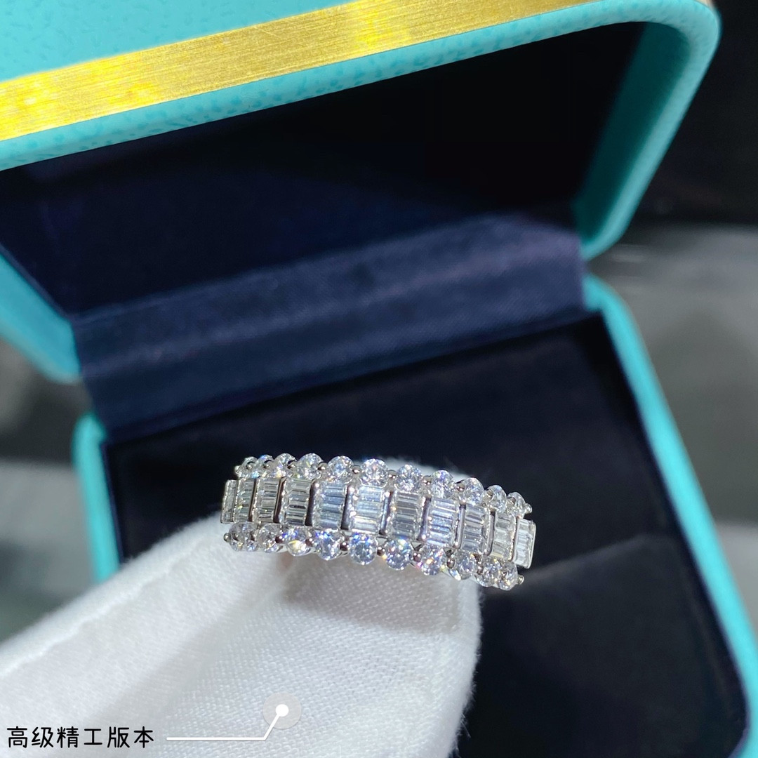 t*f*ny & co. triple-row Di*m*nd eternity ring ag925