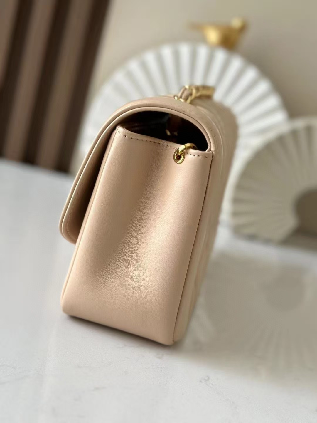 Ch*el small diana flap bag lambskin gold hardware 22.5x14x7cm