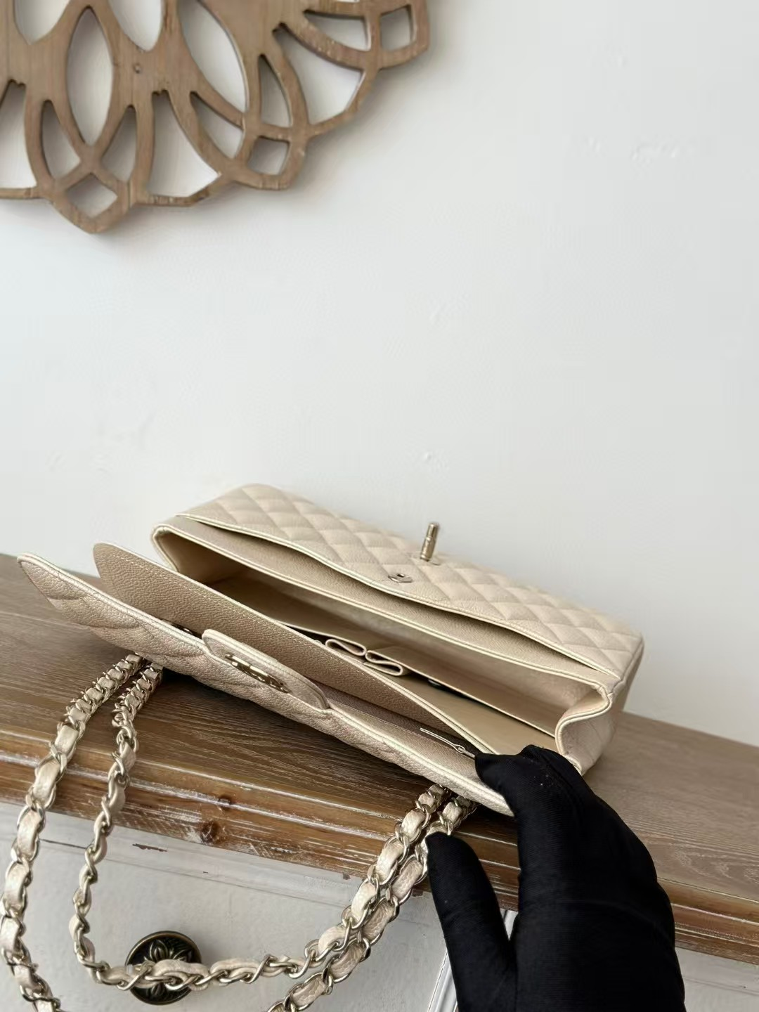 Ch*el classic flap handbag cf 25.5x 15x6cm