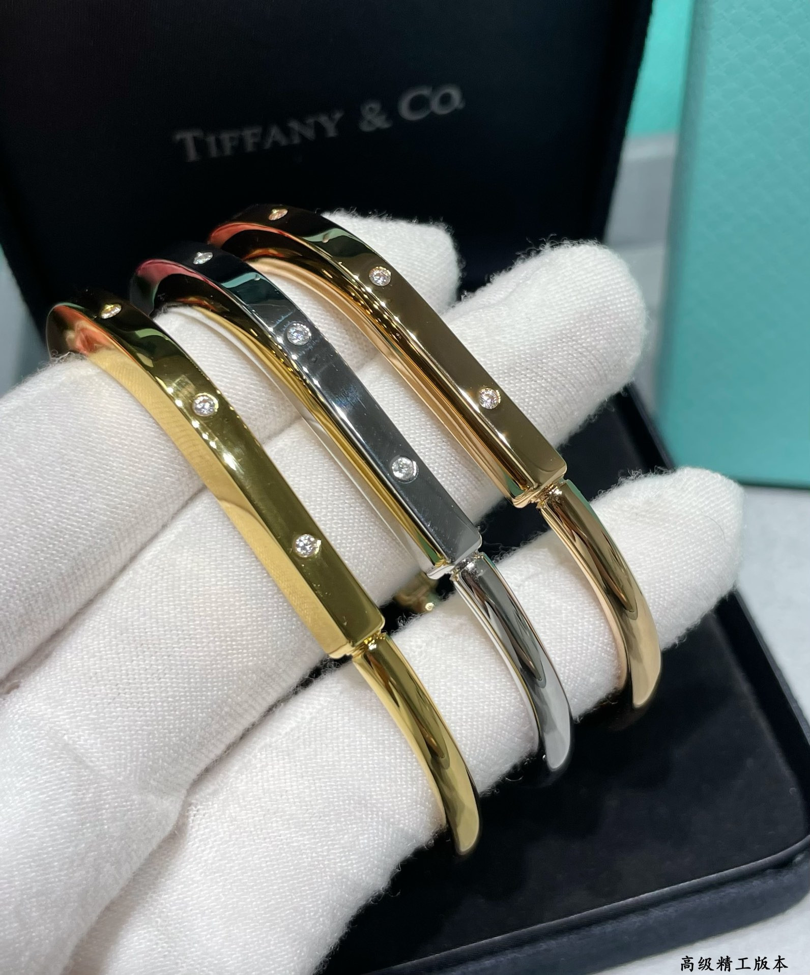 t*f*ny & co. lock Di*m*nd alternating bracelet