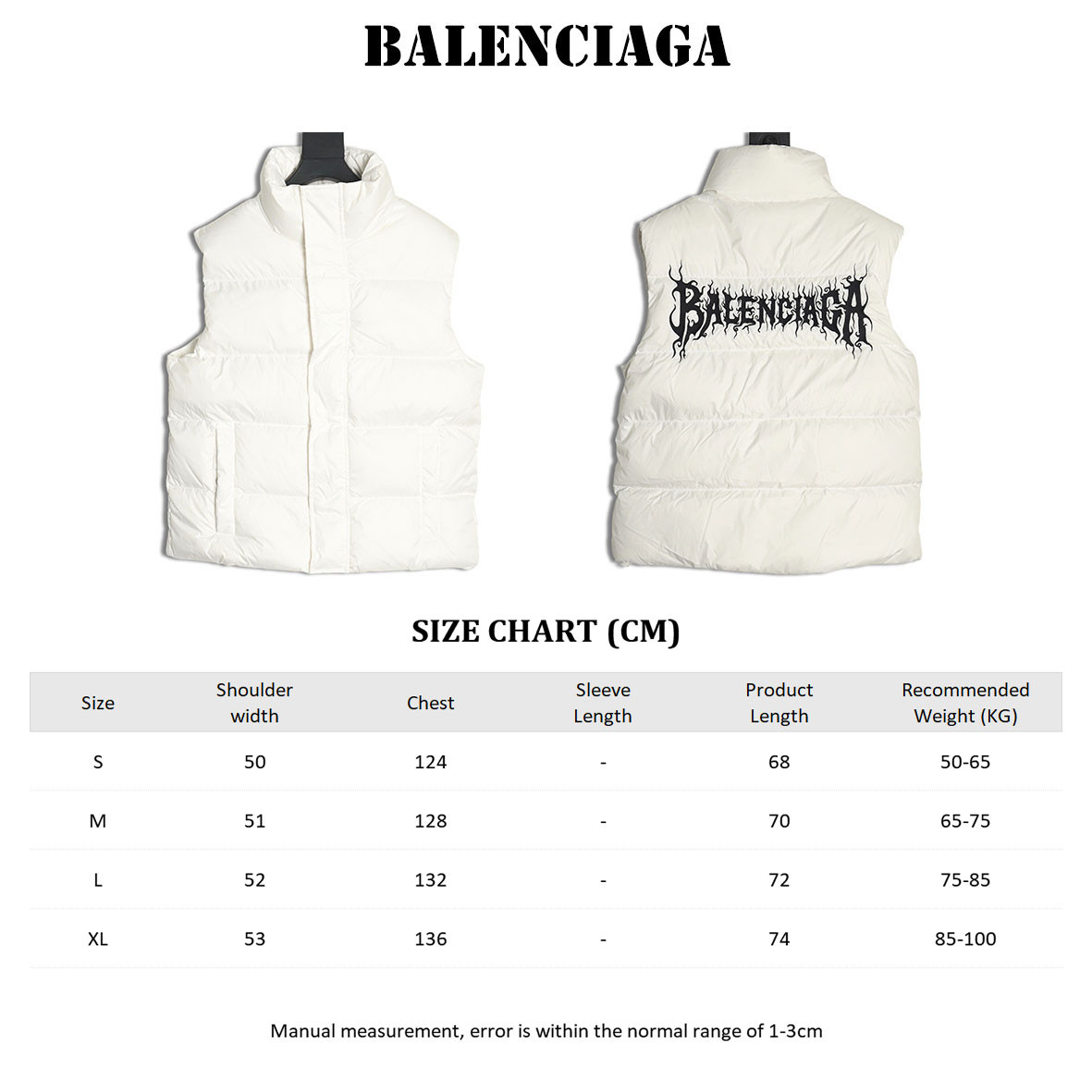 Ba*len*cia*ga blcg puffer vest