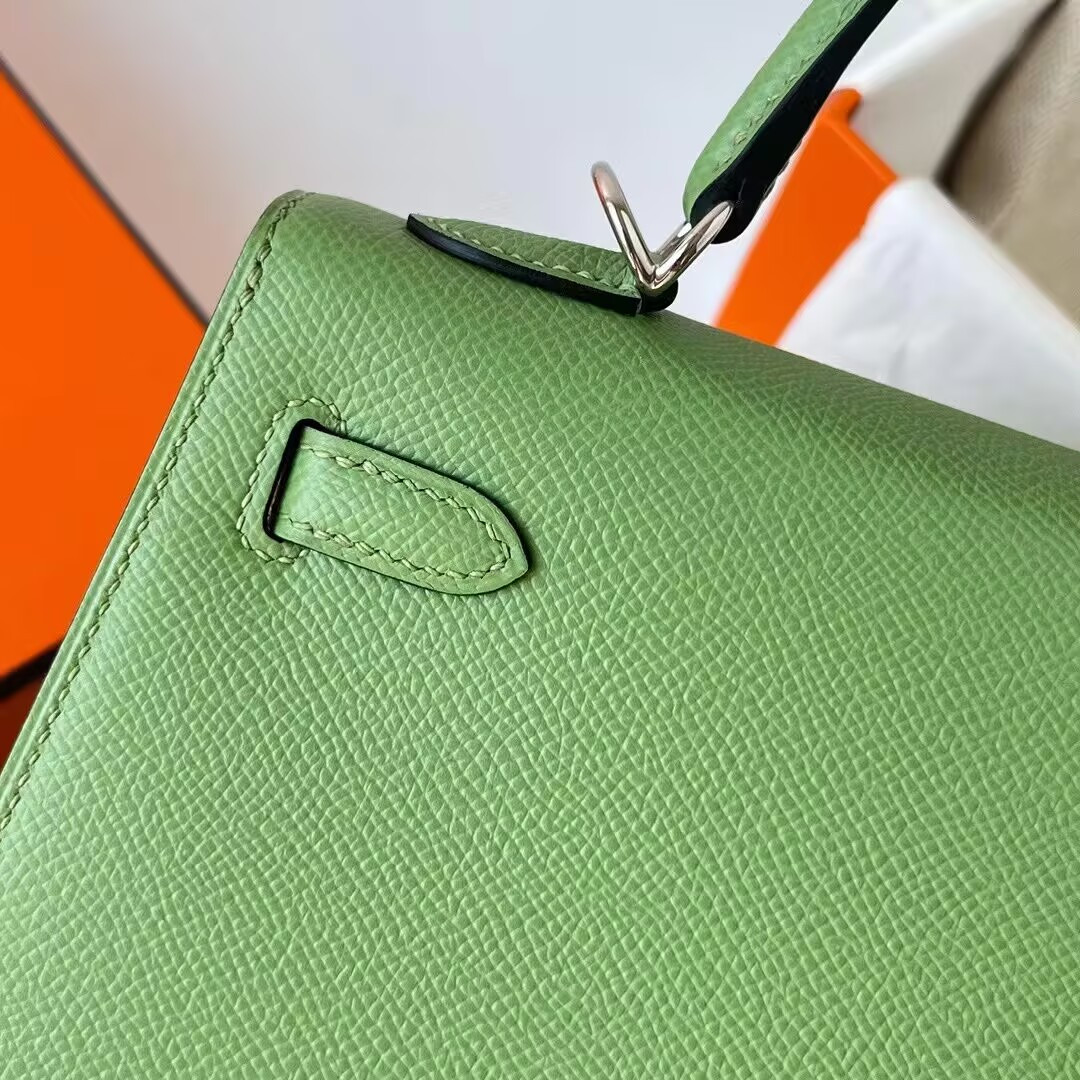 HERMÈS Kelly Silver-tone Hardware 28