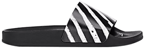 OFF-WHITE Spray Stripes Slide Black White (No Shoe Box)