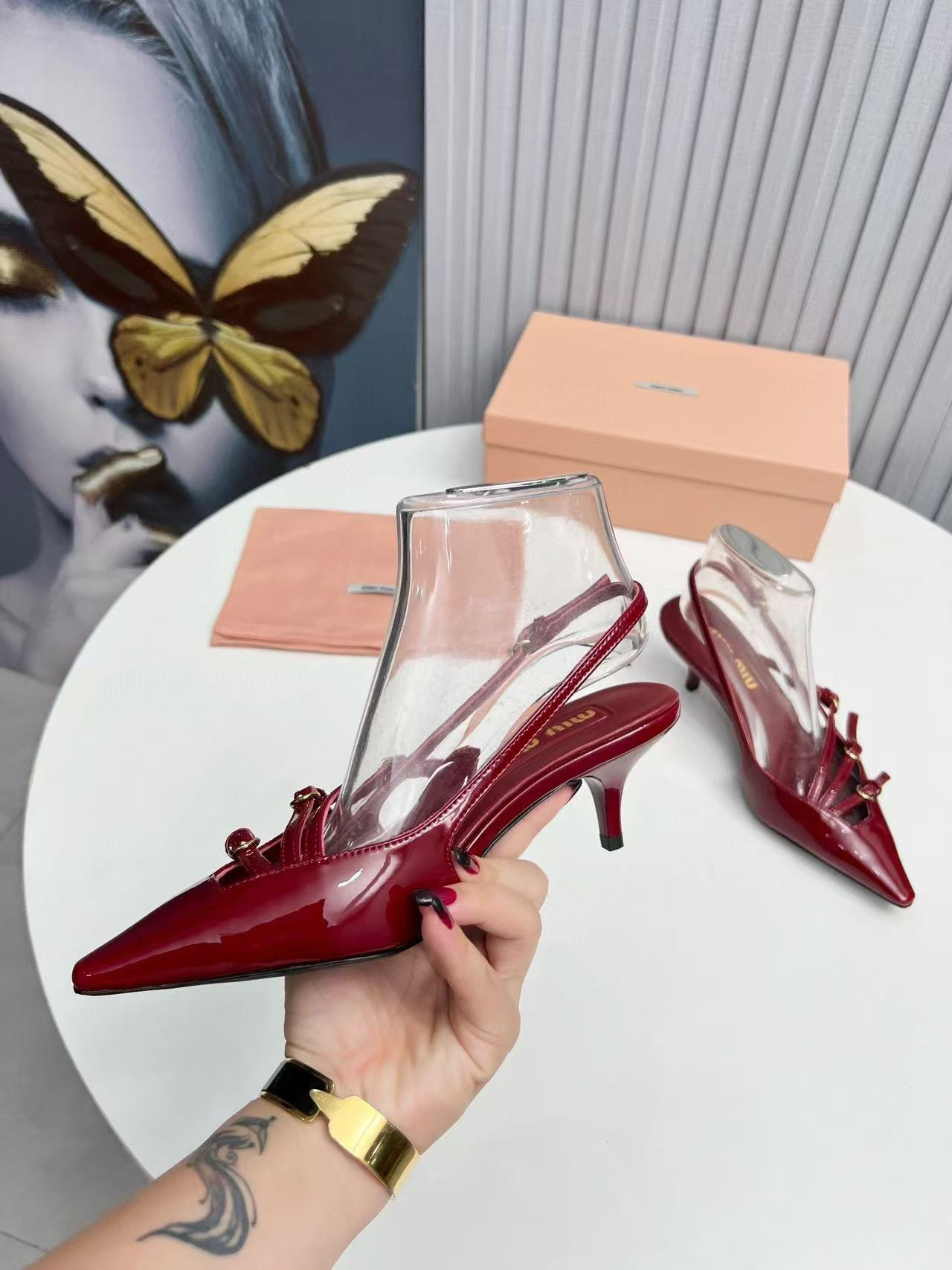 UA Miu Miu Slingbacks with Buckles