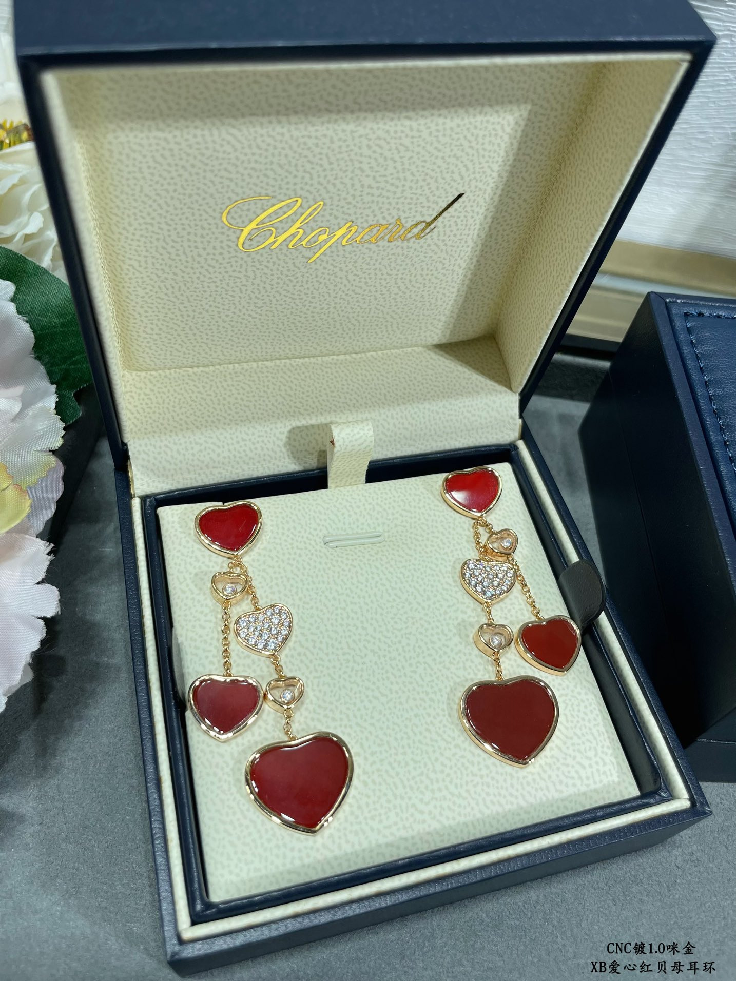 Chopard Mother-of-Pearl Heart Earrings