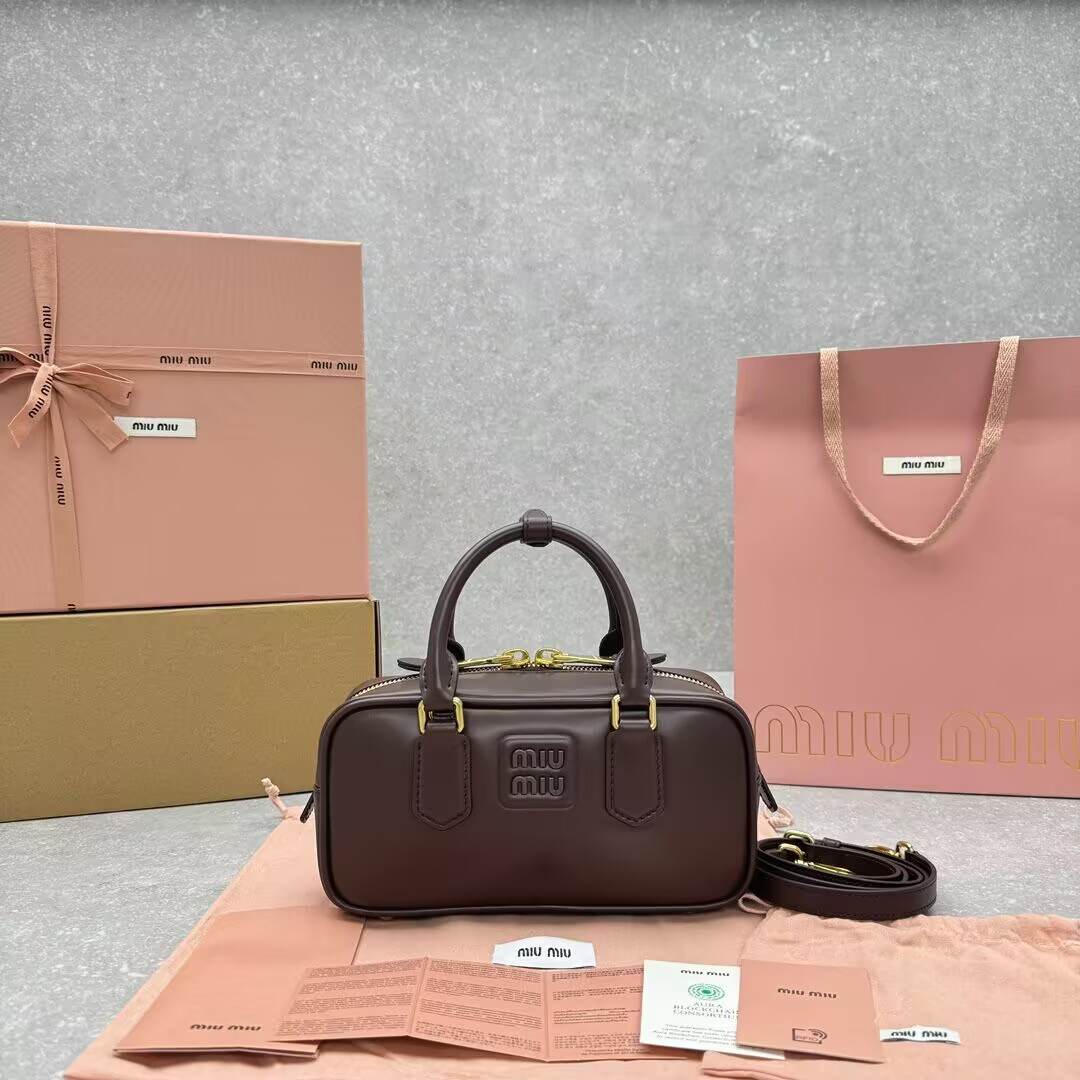 MIU MIU Arcadie leather bag 10.5x22x7.5cm