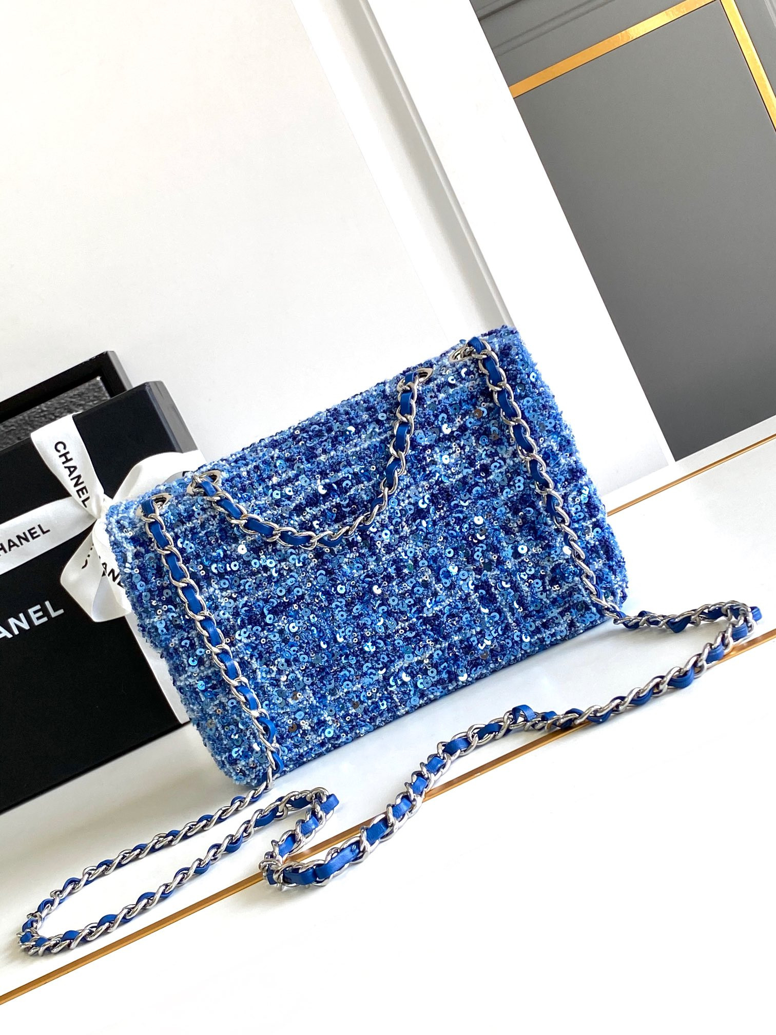 Ch*el mini cf rose gold hardware 20x15x7cm