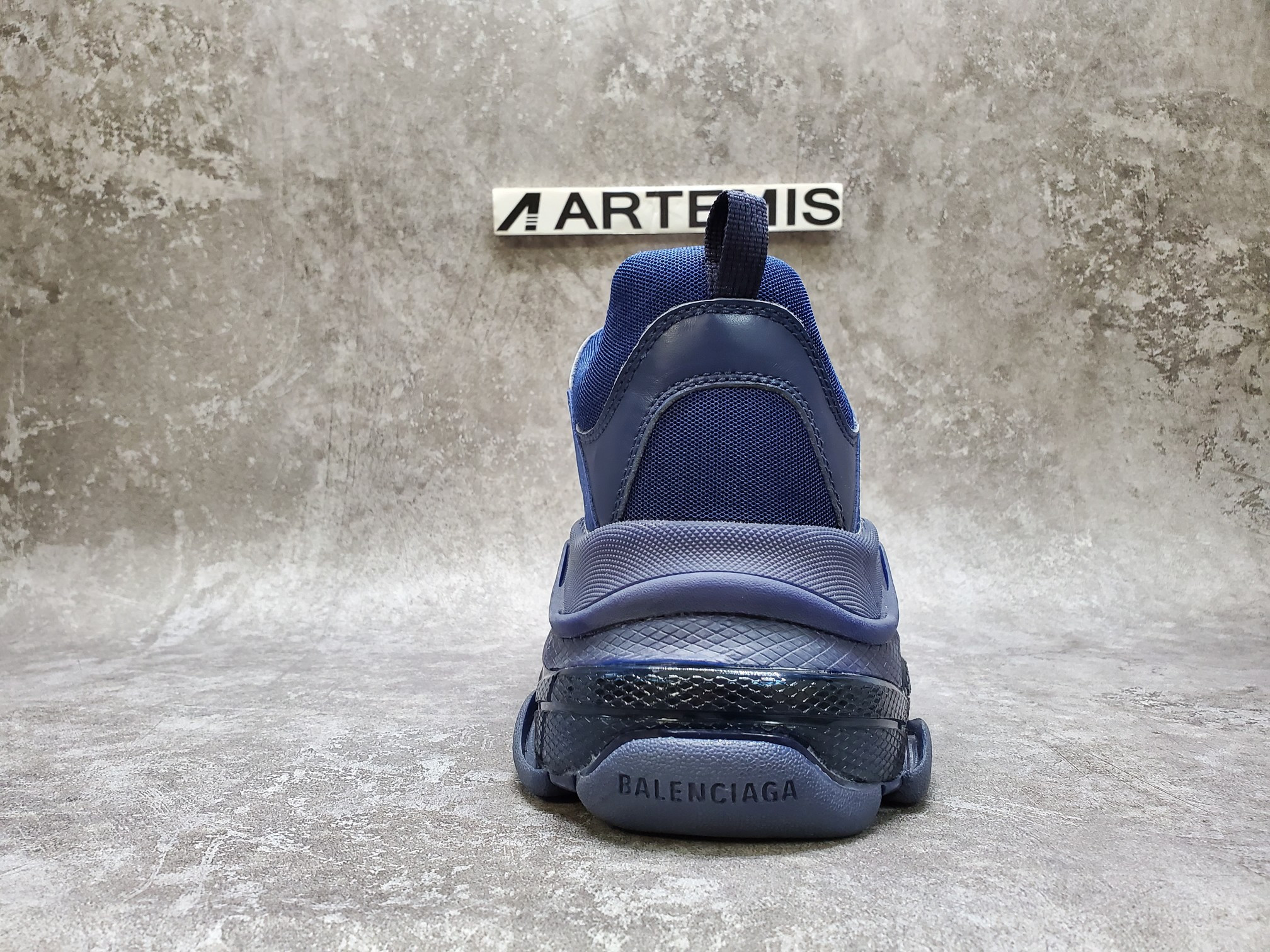 Balenciga Triple S Clear Sole Navy