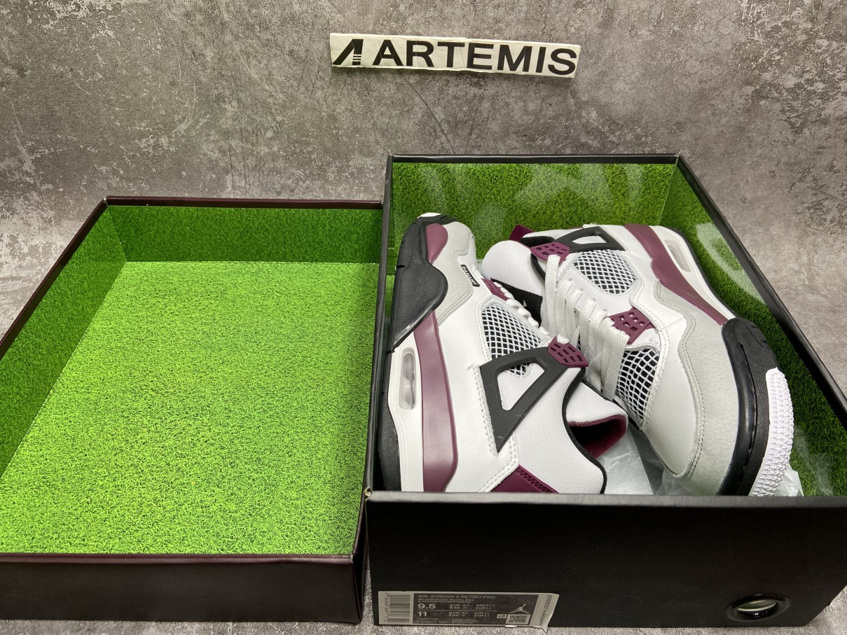 Air Jordan 4 PSG Neutral Grey Bordeaux