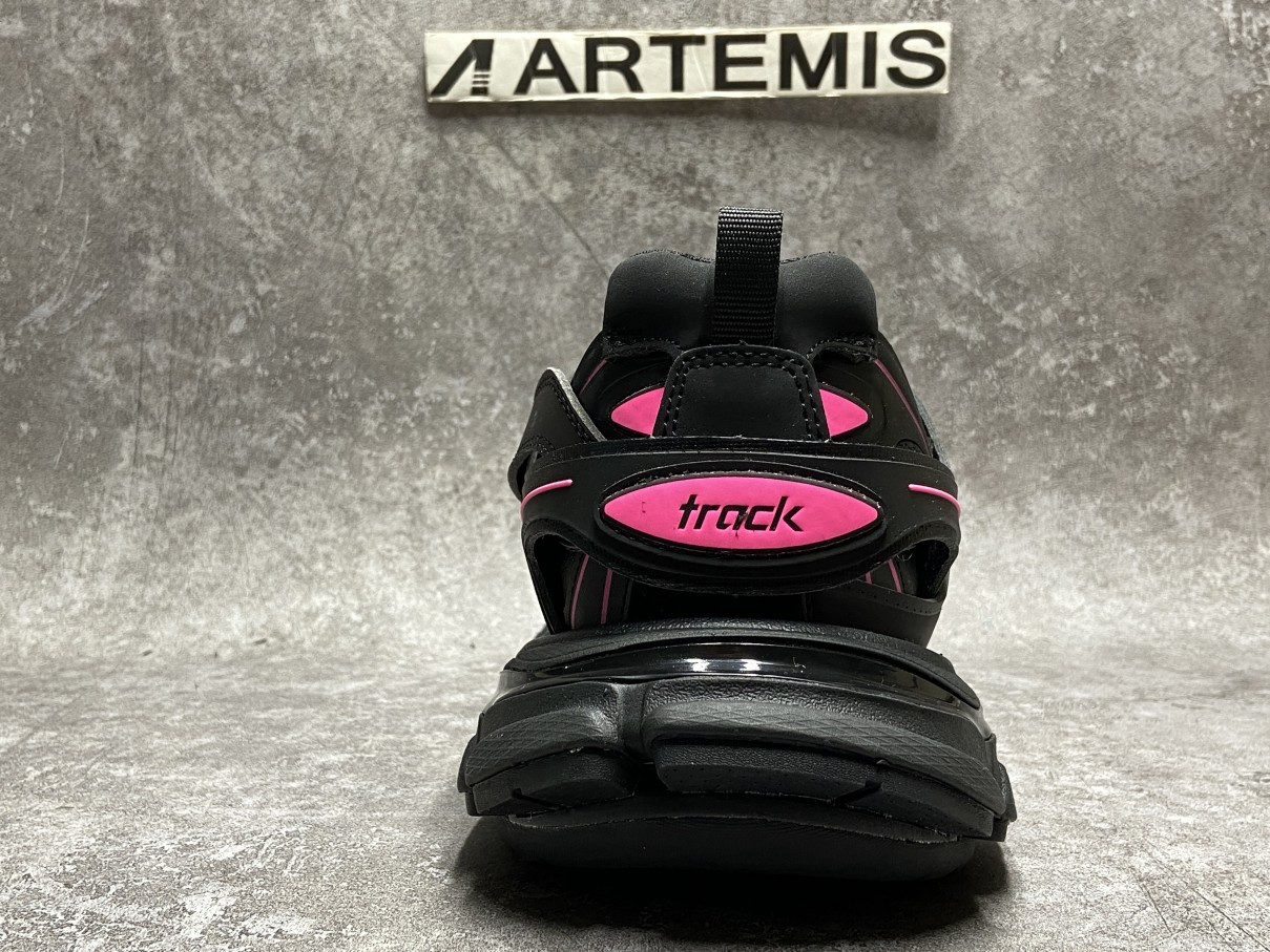Balenciga Track Black and Neon Pink