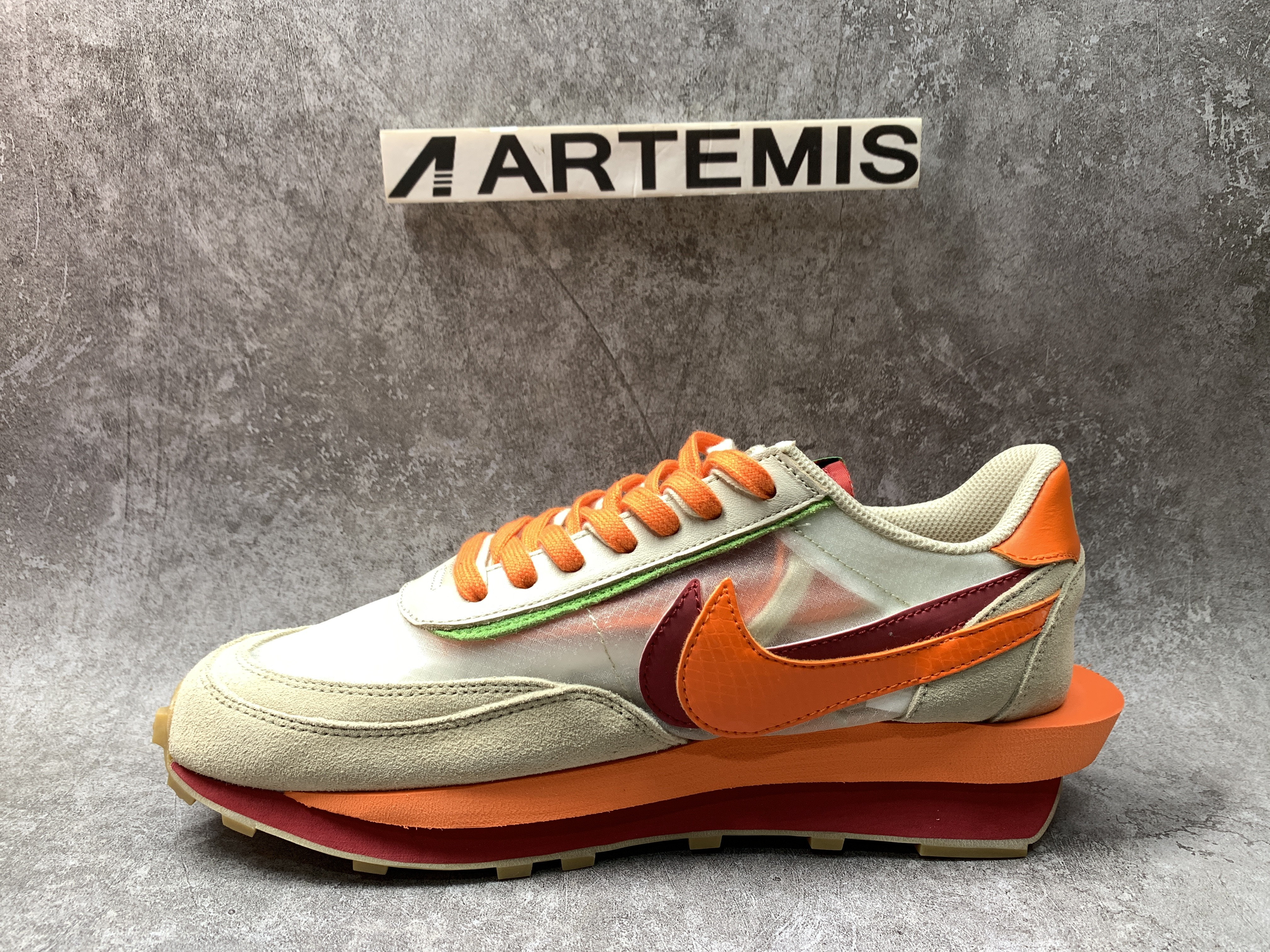 Nike LDWaffle CLOT sacai Net Orange Blaze