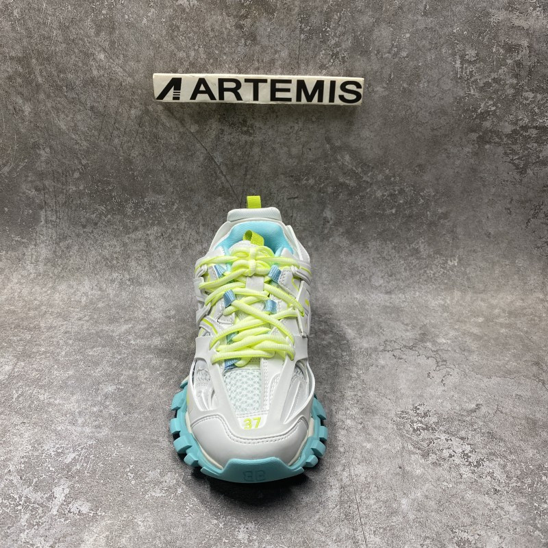 Balenciga Track White Neon Yellow