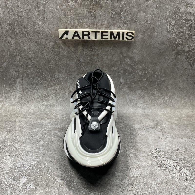 Balmain Unicorn Two-Tone Layered Sneakers
