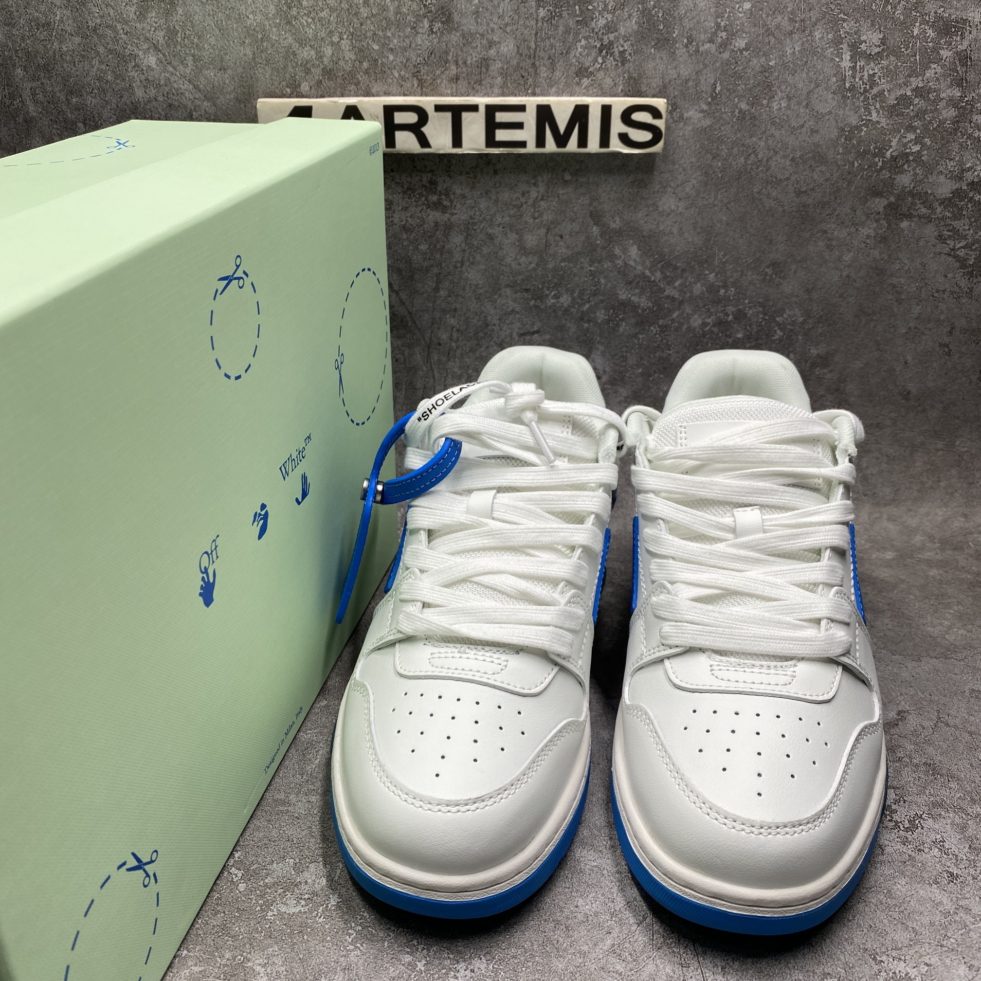 OFF-WHITE Out Of Office OOO Low White Blue