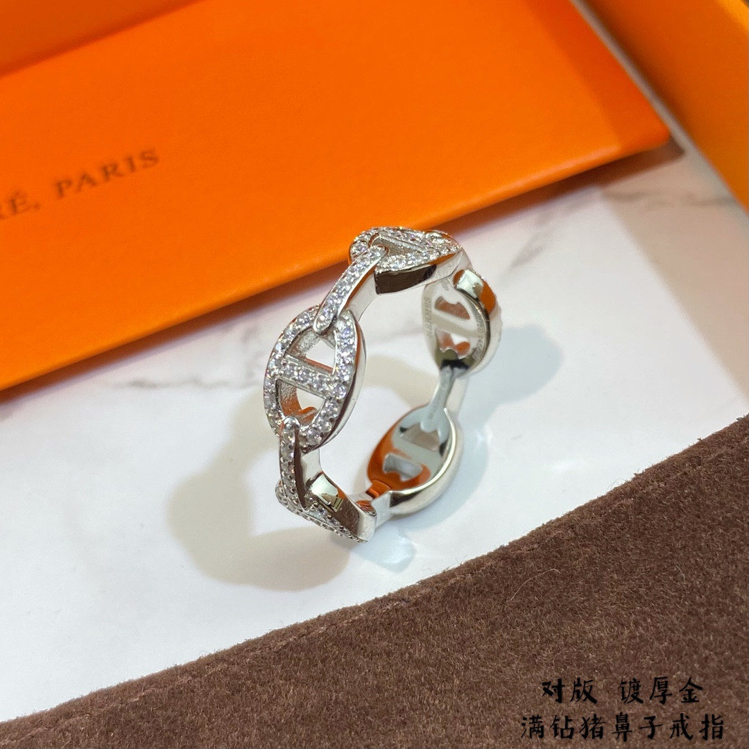 H**me5 fully di*m*nd-encrusted collier de chien ring