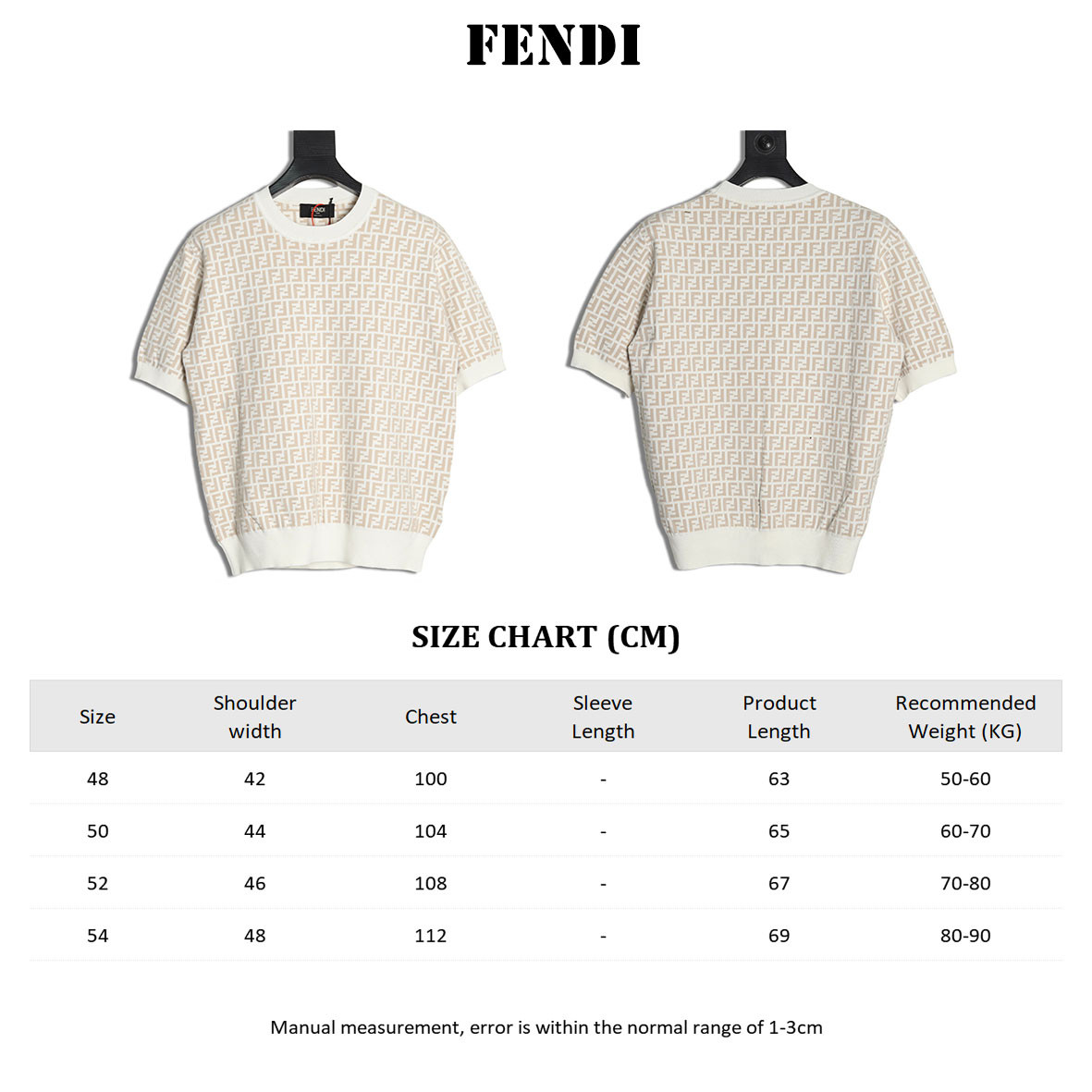 F**di fd knitting short-sleeved