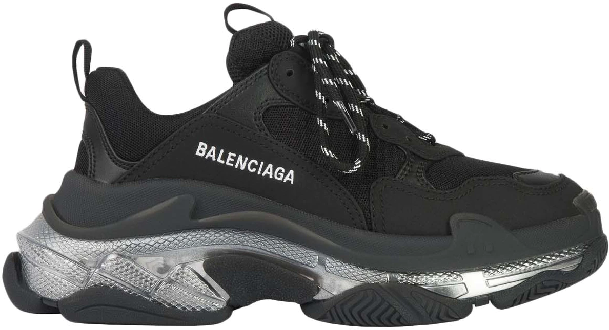 Balenciga Triple S Clear Sole Black Ivory