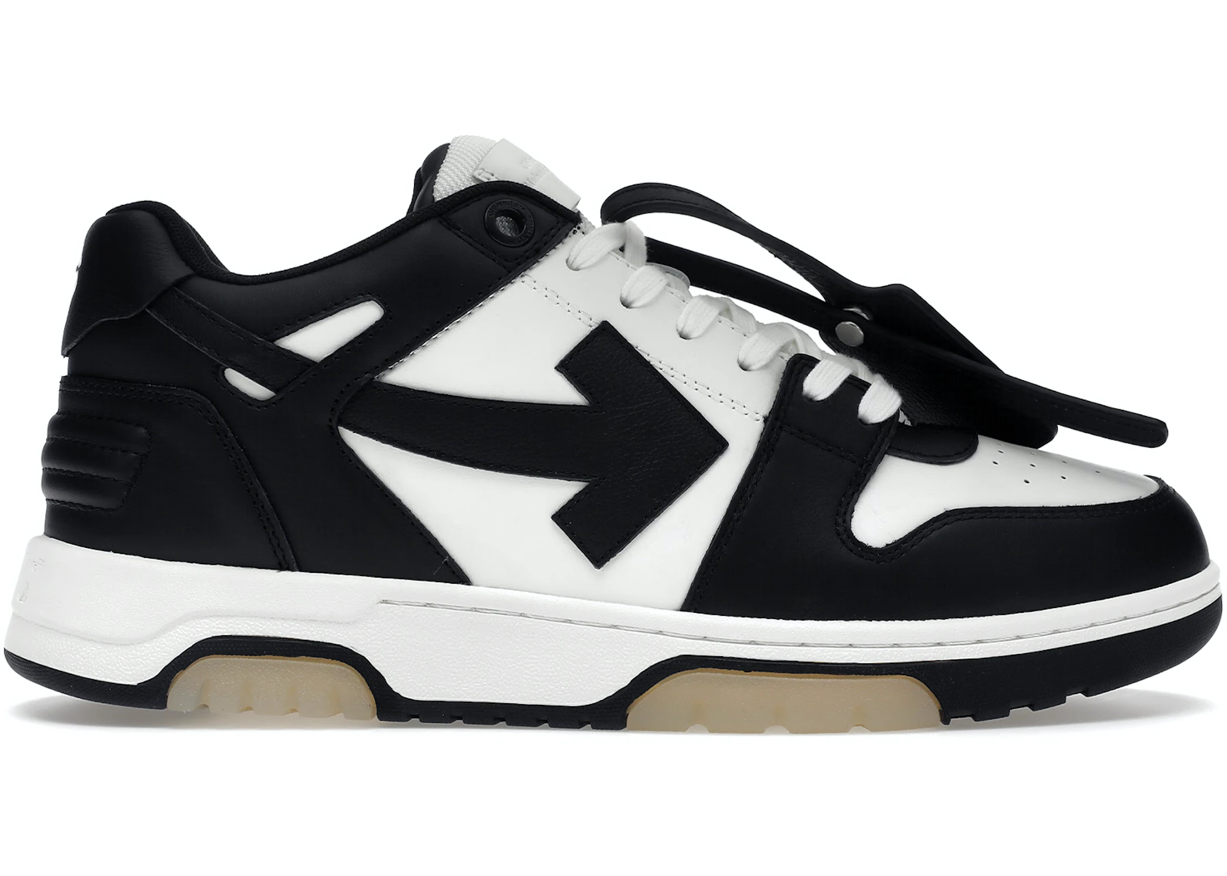 OFF-WHITE Out Of Office OOO Low Tops White Black White