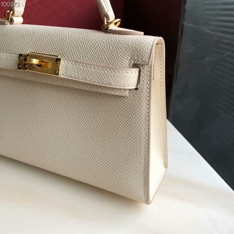 H**mes epsom handmade kelly mini 19