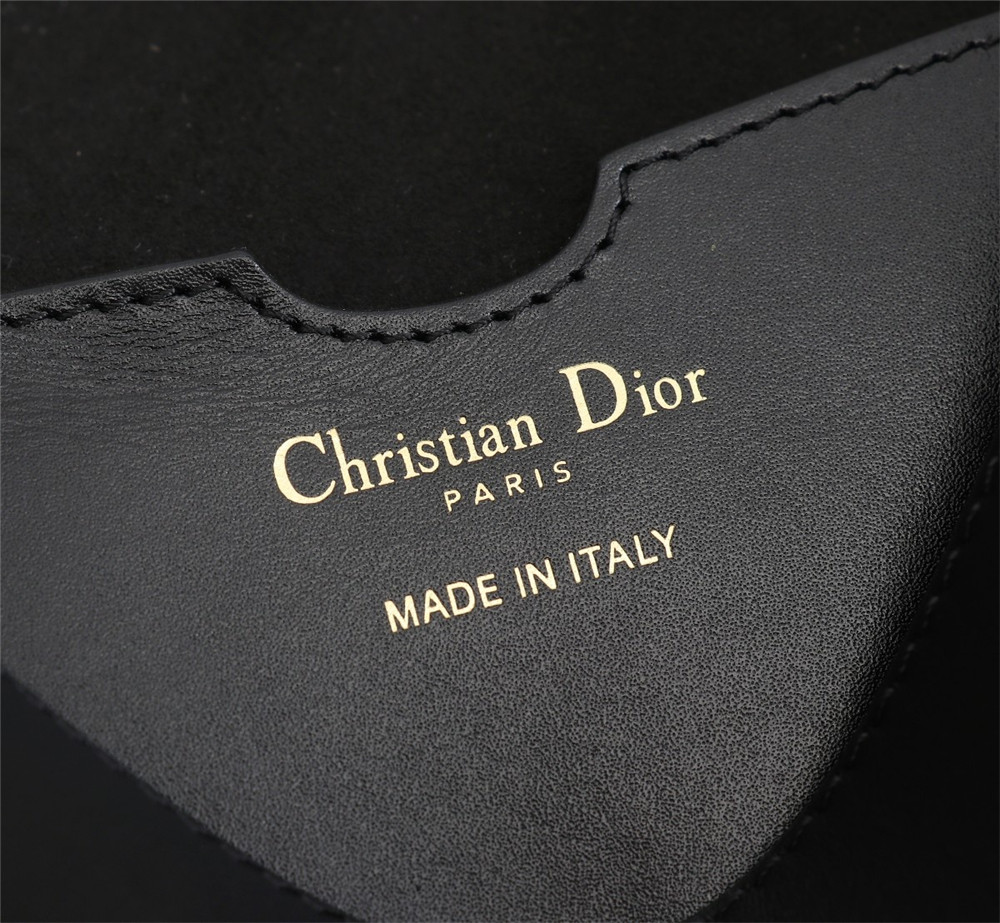 large D*or bobby bag black box calfskin