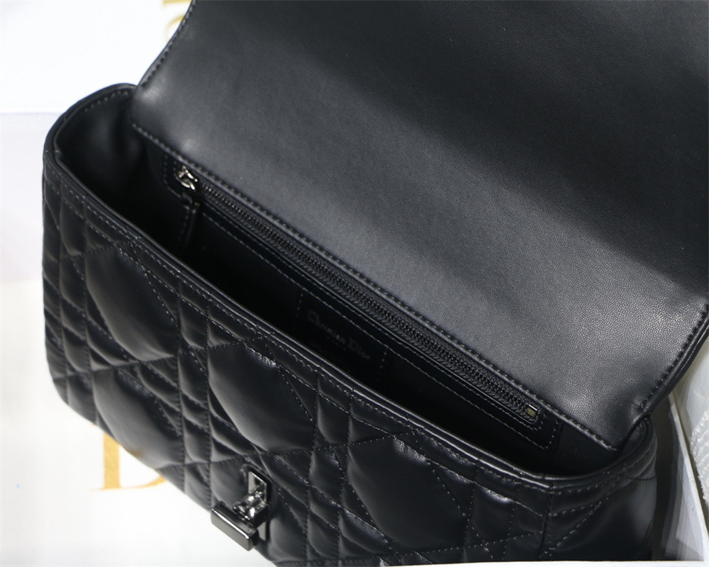 medium d*or caro bag S*pple cannage calfskin 25.5 x 15.5 x 8 cm