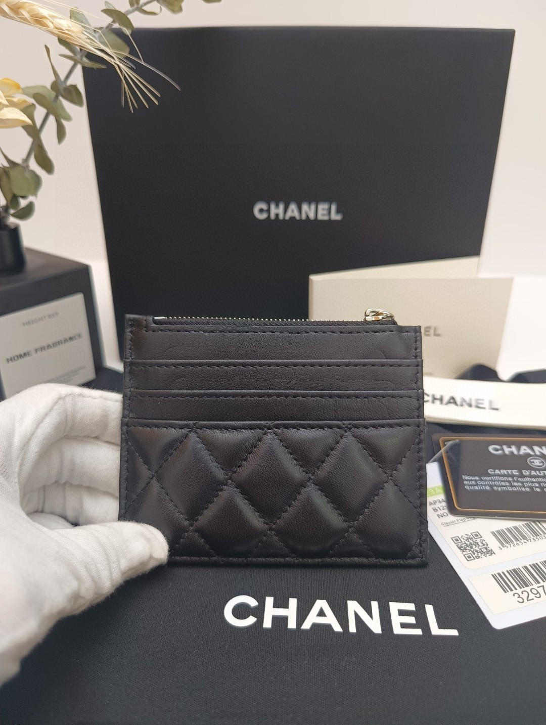 Ch*el card holder 9x11.5cm