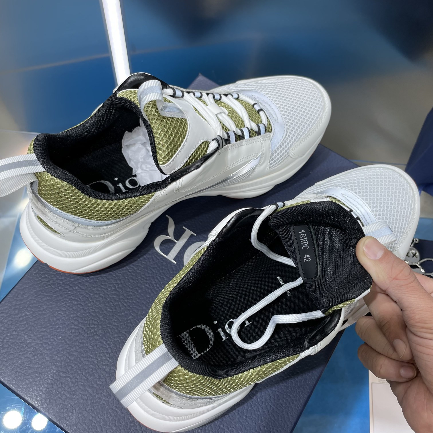ua D*or b22 white and green sneaker