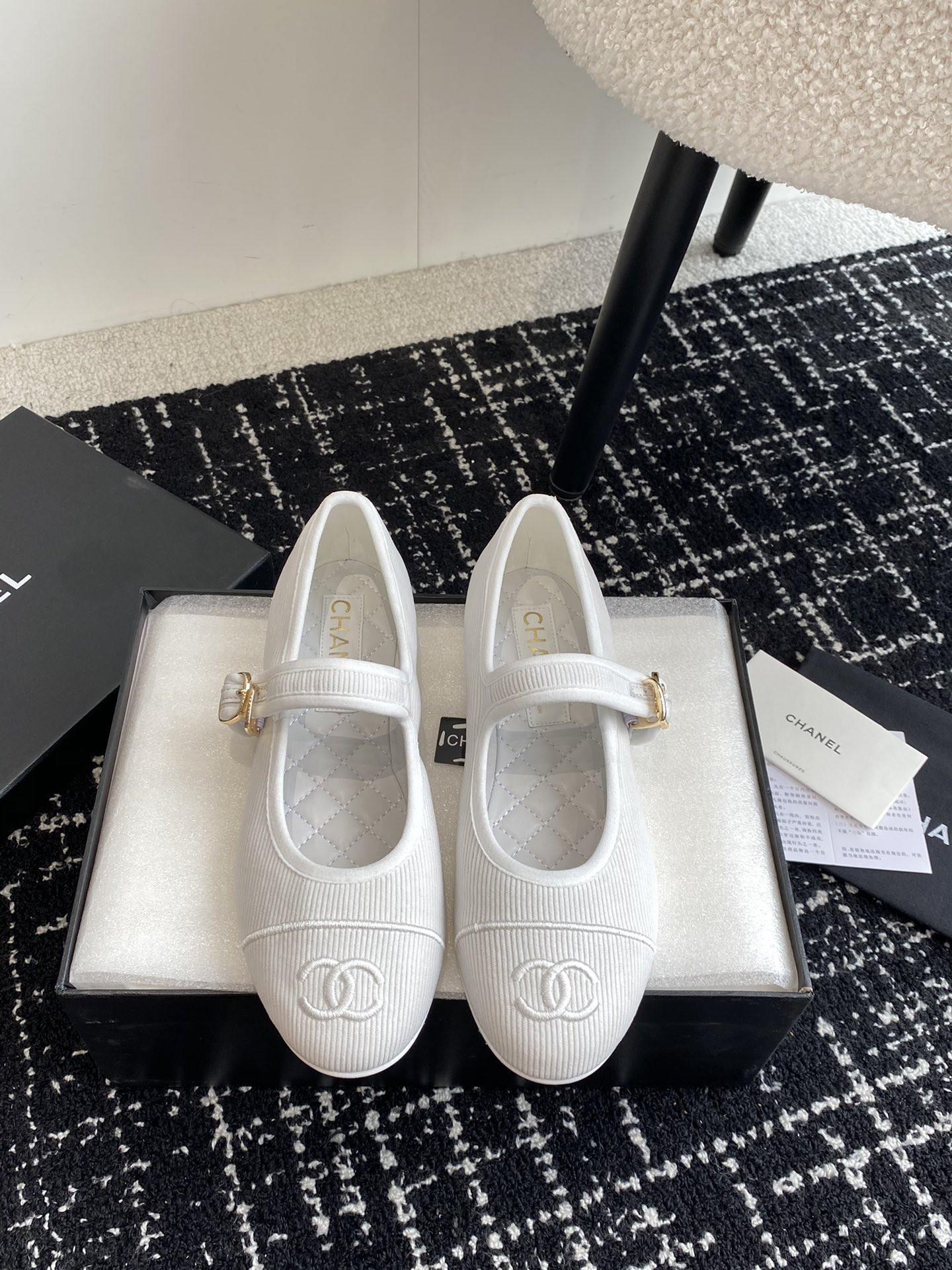 ua Ch*el mary janes cotton & silk