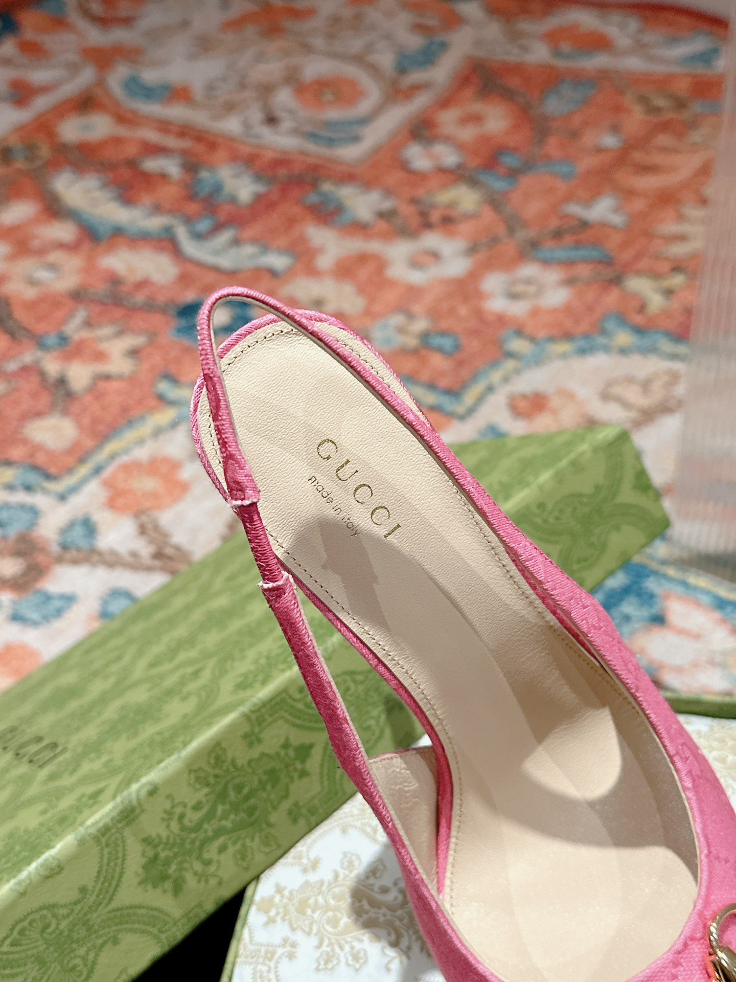 ua G*u*i horsebit slingback pump high heel