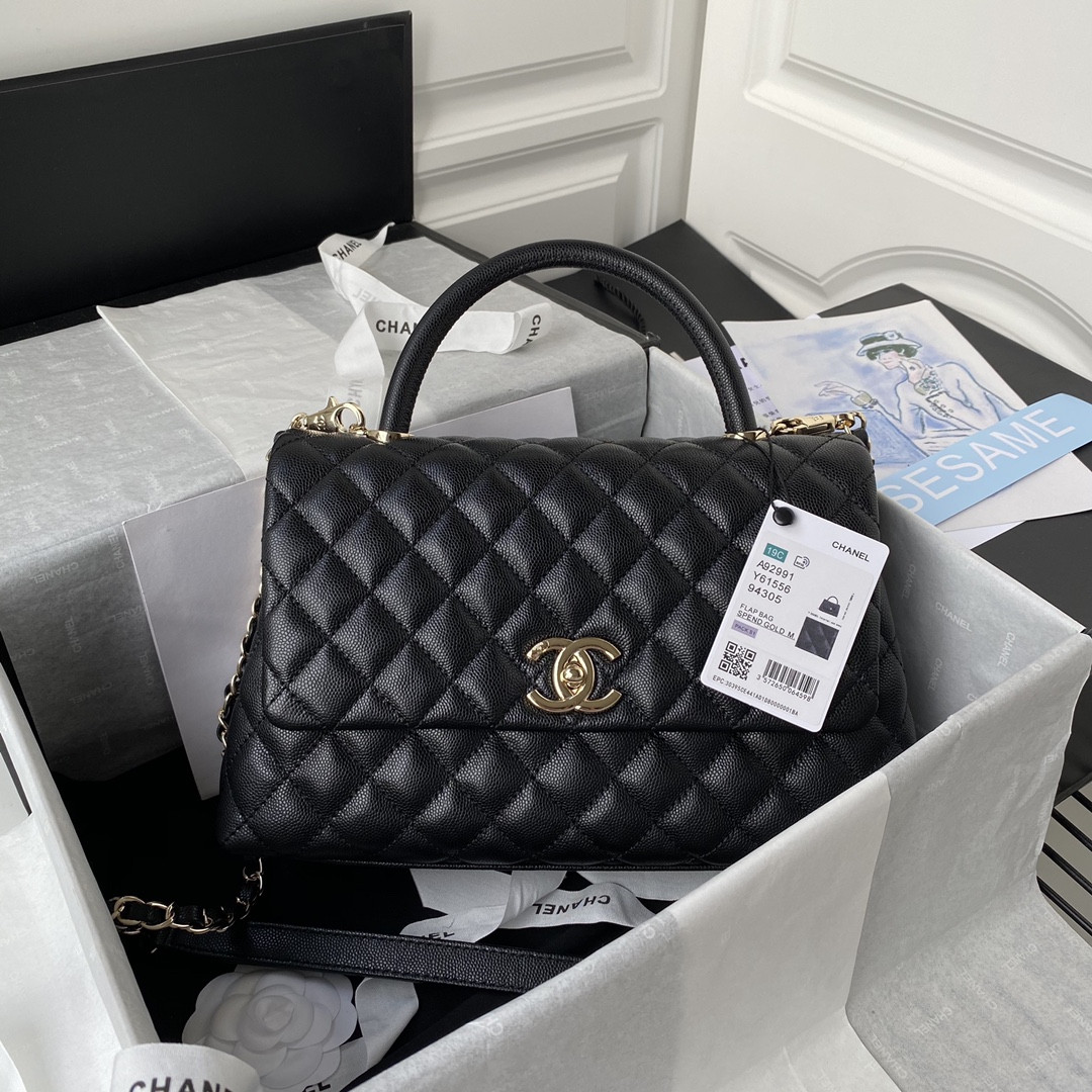 Ch*el coco handle bag 28cm