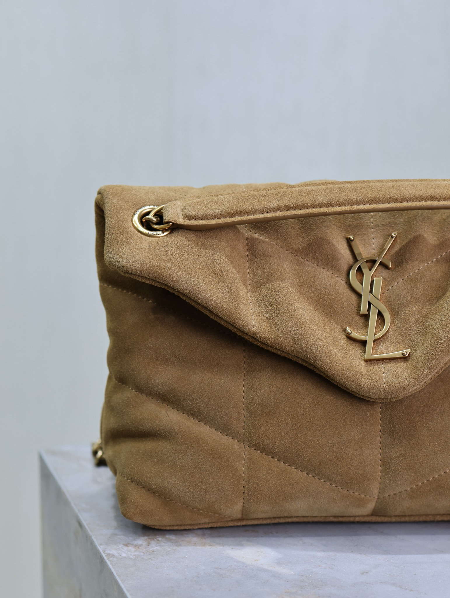 Y*L loulou small puffer (suede) 29 x 17 x 11cm