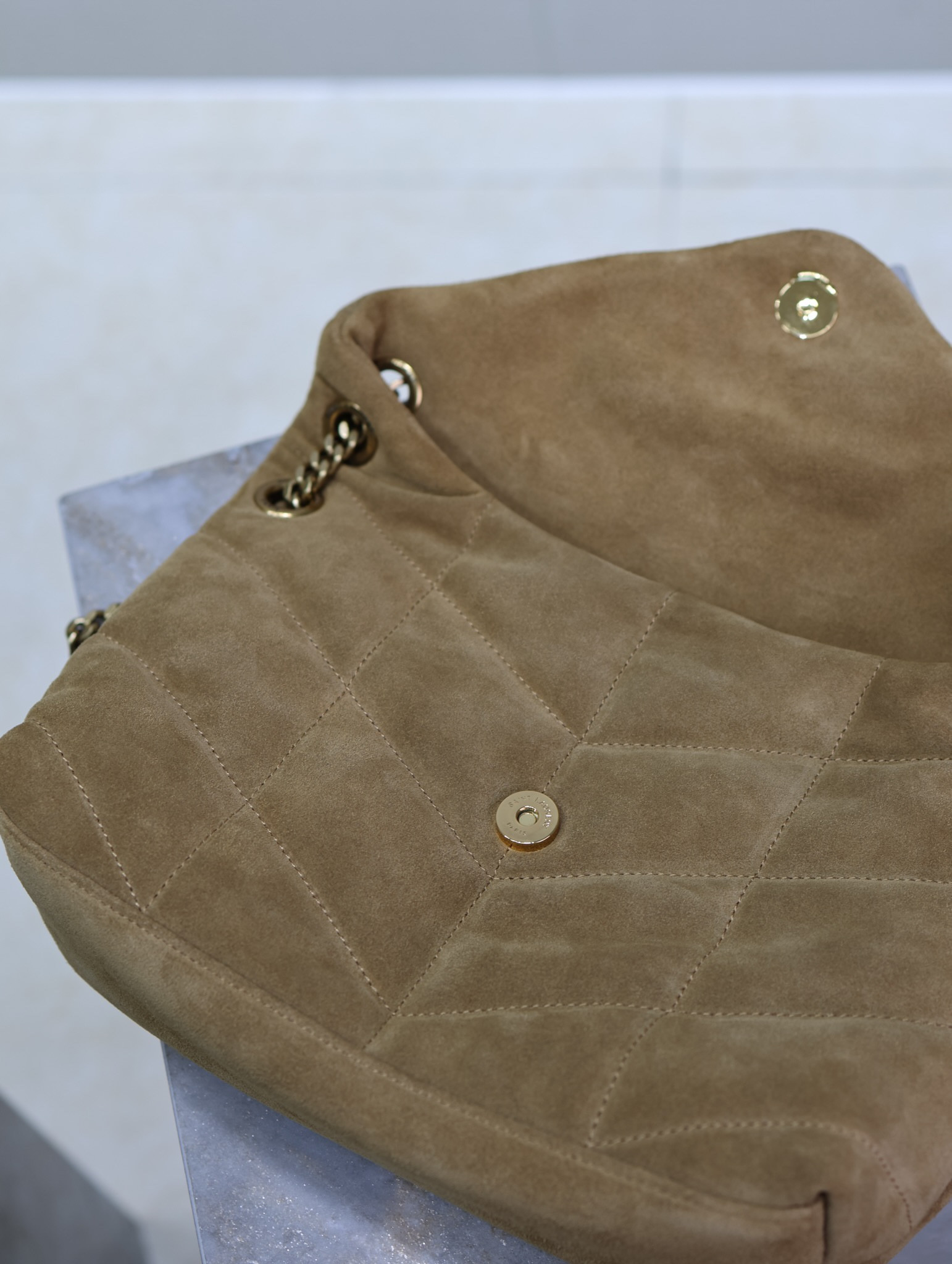 Y*L loulou small puffer (suede) 29 x 17 x 11cm