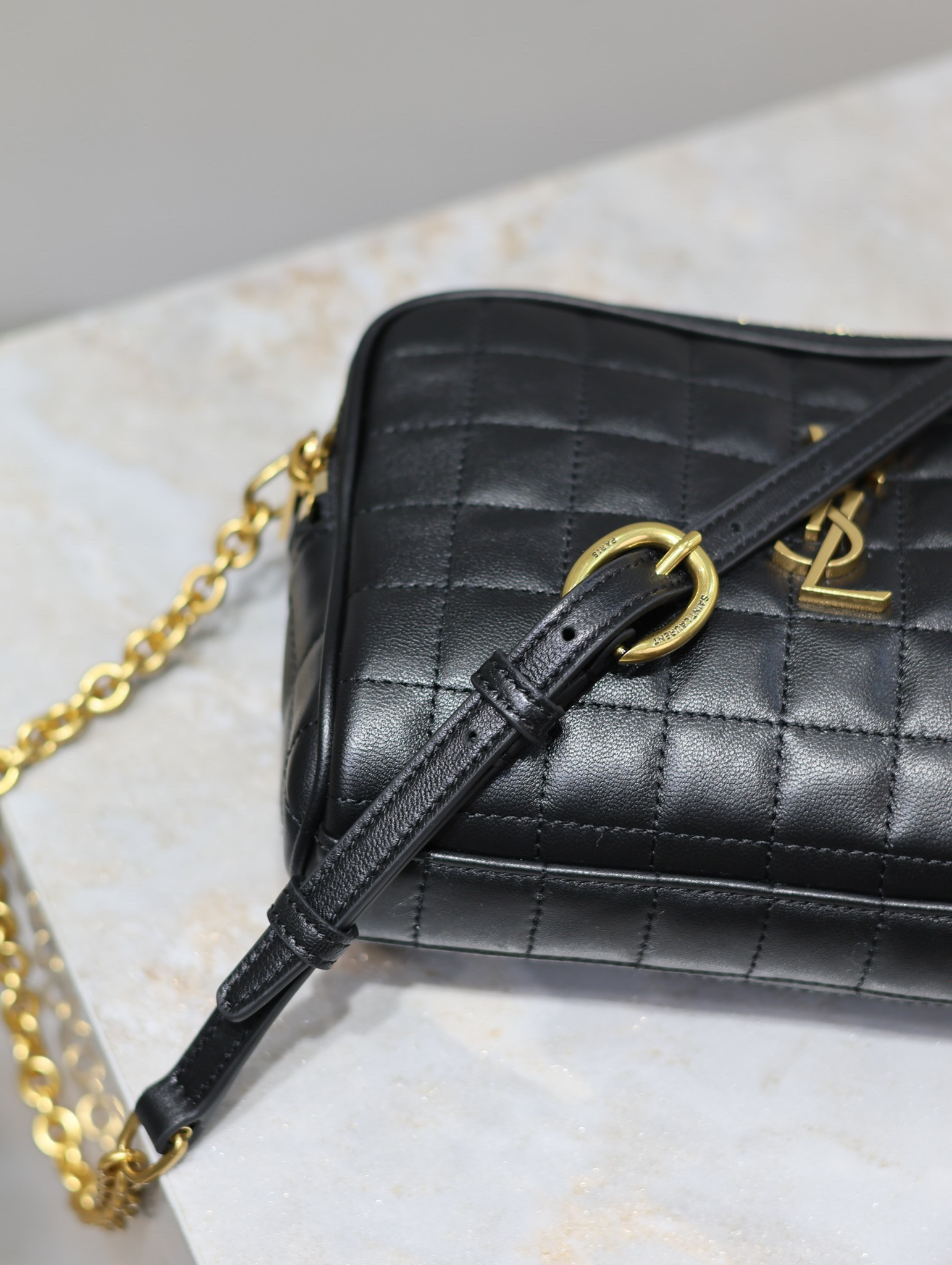 Y*L cassandre matelassé carré camera bag in lambskin 19.5x14x4cm