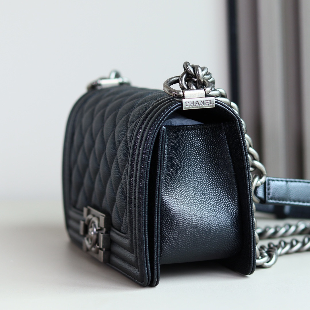 Ch*el small boy handbag a67085 12x20.5x8.5cm