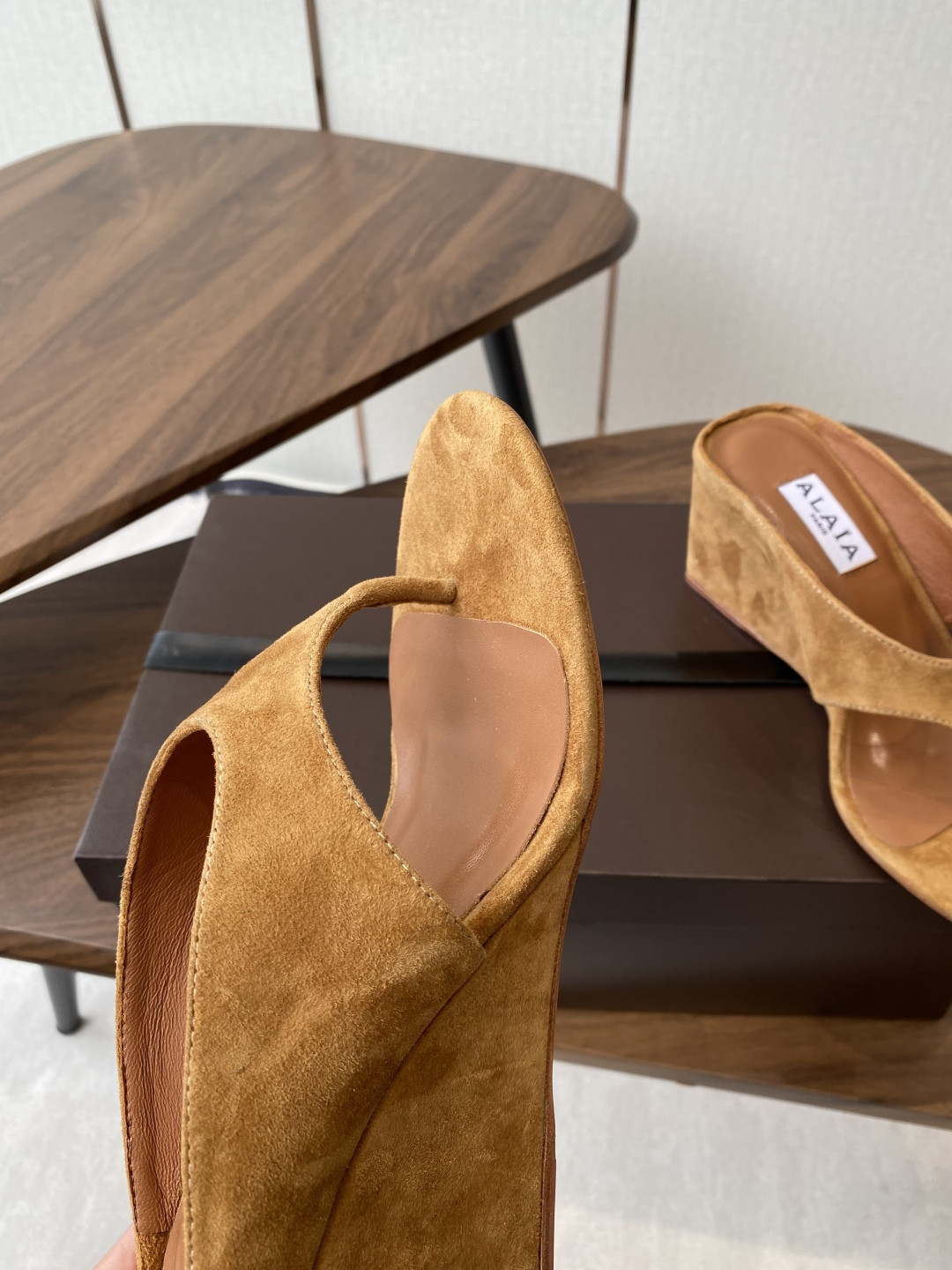 UA Alaia Wedge Cube Satin Sandal(Customized Size 7-10 days production time)