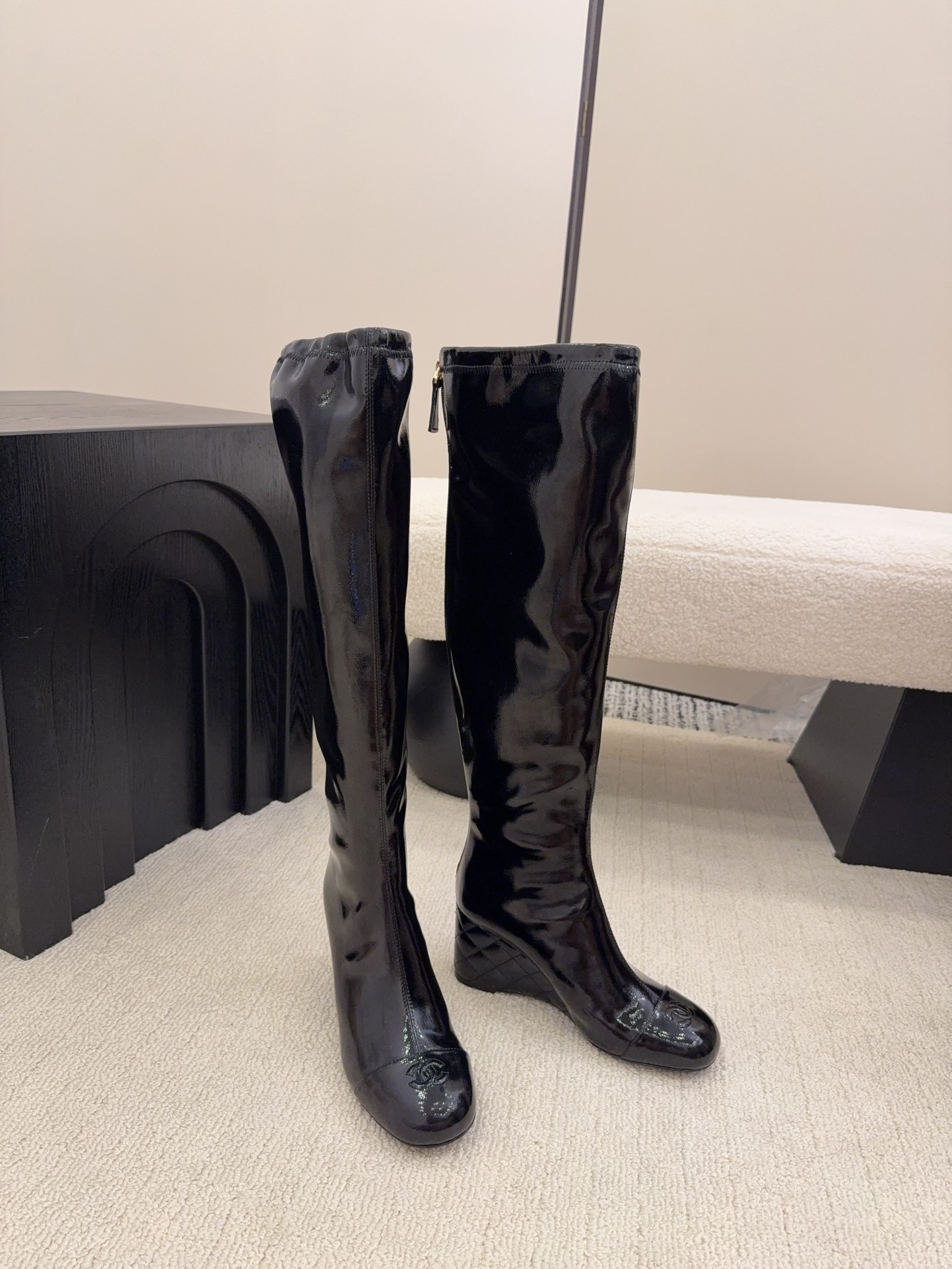 ua Ch*el high boots 7cm heel