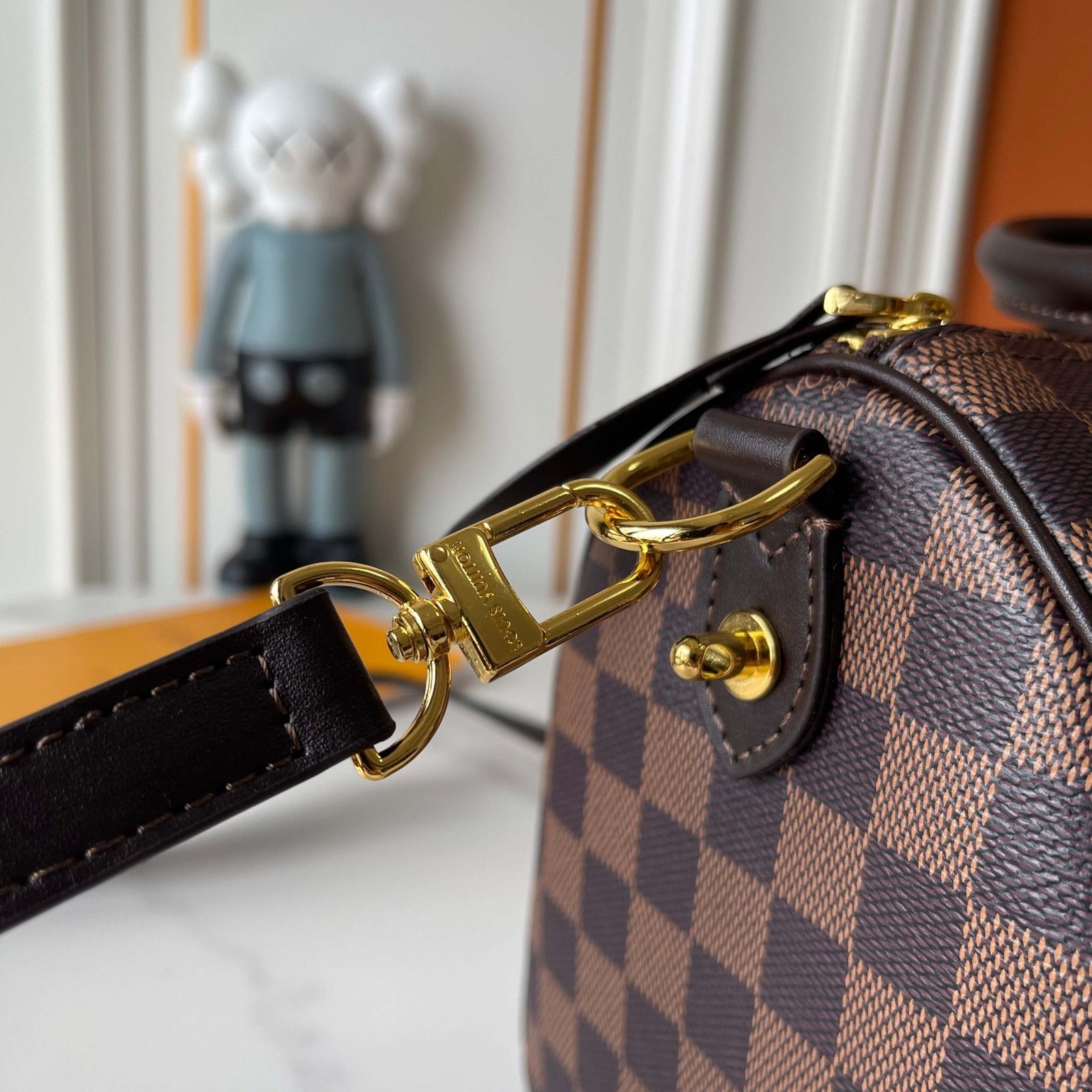 L0vis Vvtt0n Speedy 25 Bandoulière Damier Ebene Canvas Brown 25Cm N40772