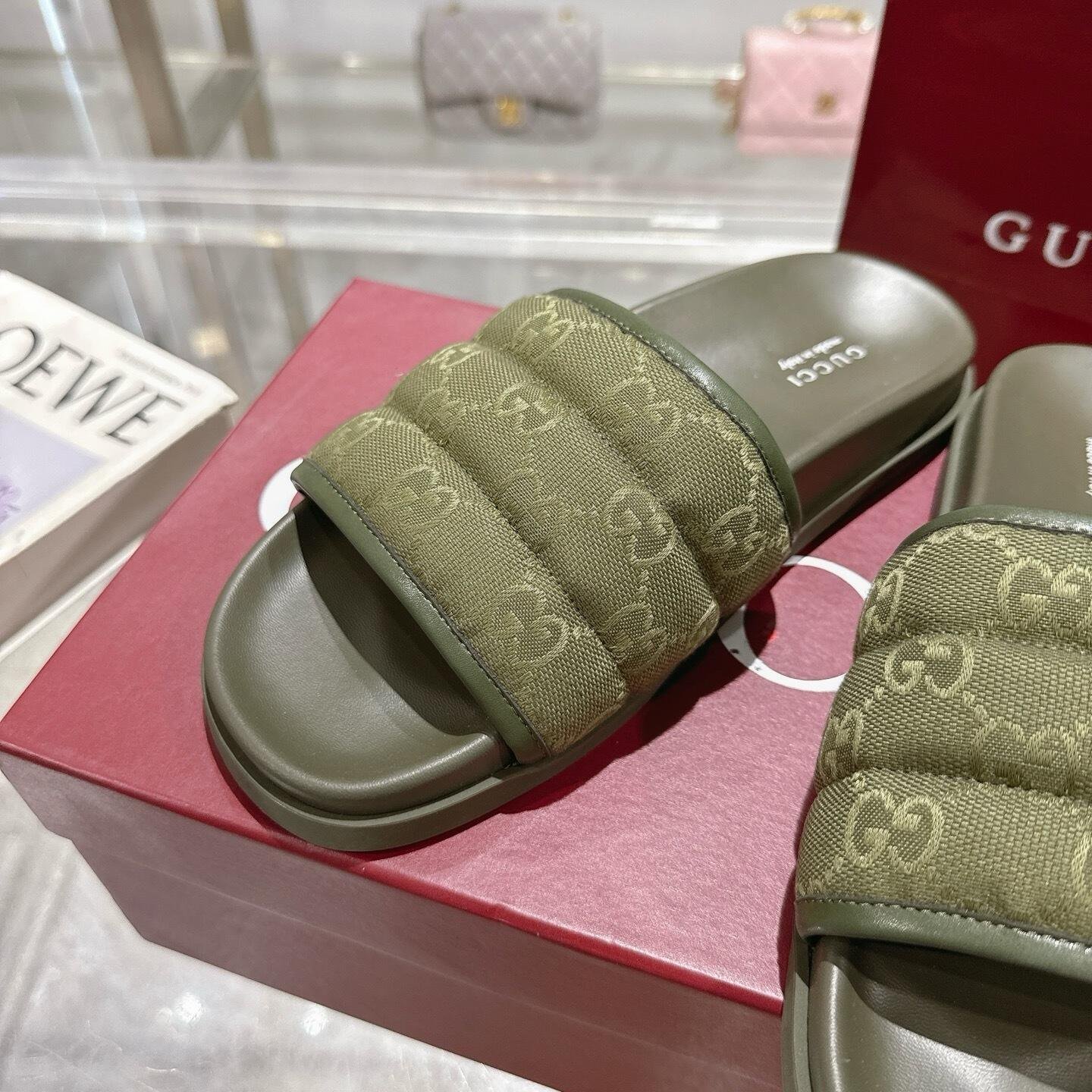 Gvc*1 Men Slide Sandal Dark Green 838089 Fad71 8746