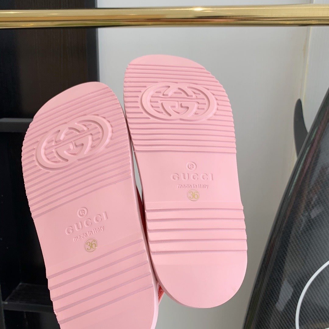 Gvc*1 Women’S Sandal With Mini Double G Pastel Pink 660243 J8700 5815