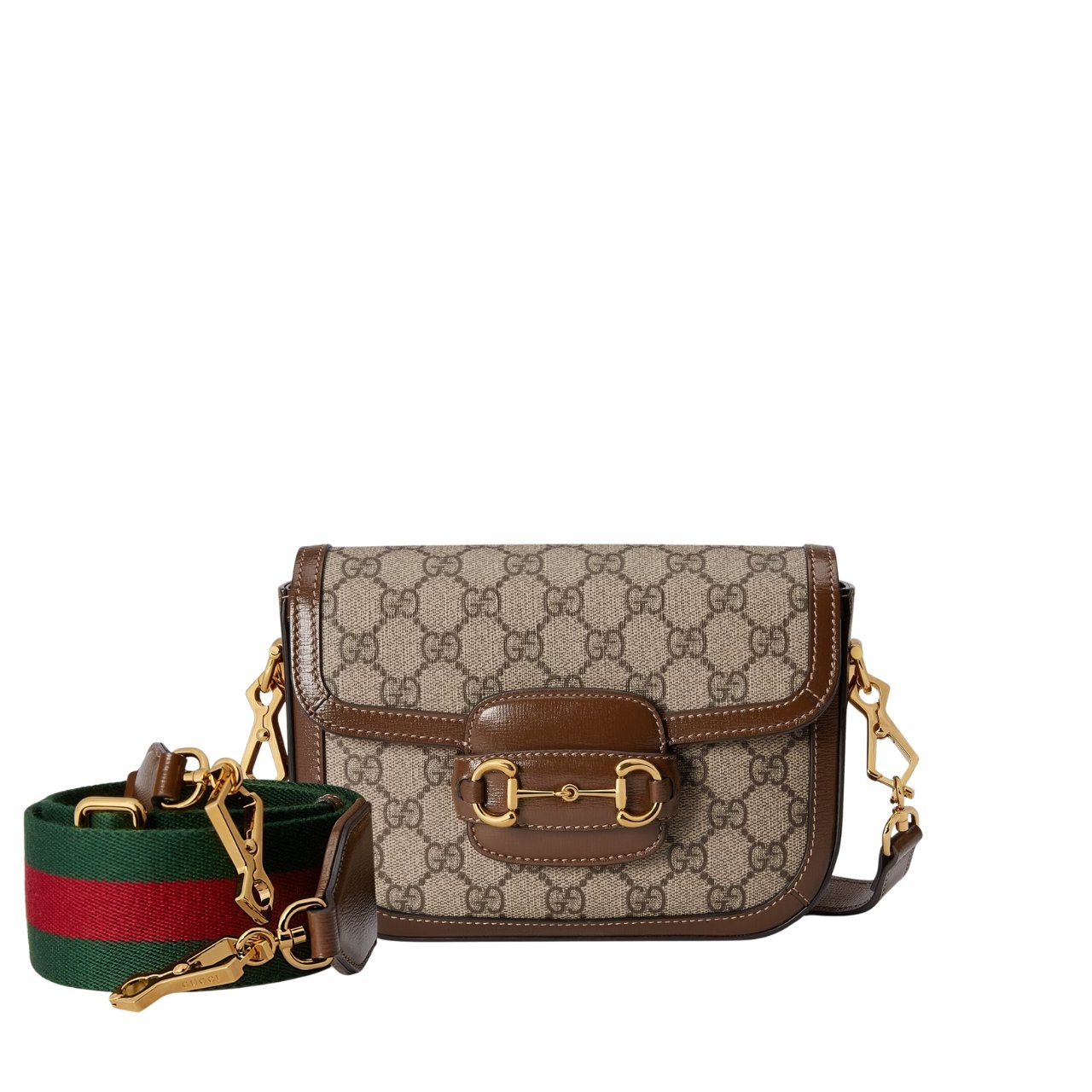 Gvc*1 Horsebit 1955 Small Shoulder Bag Gg Svp*me Canvas Beige Brown 20Cm 658574 Huhhg 8565