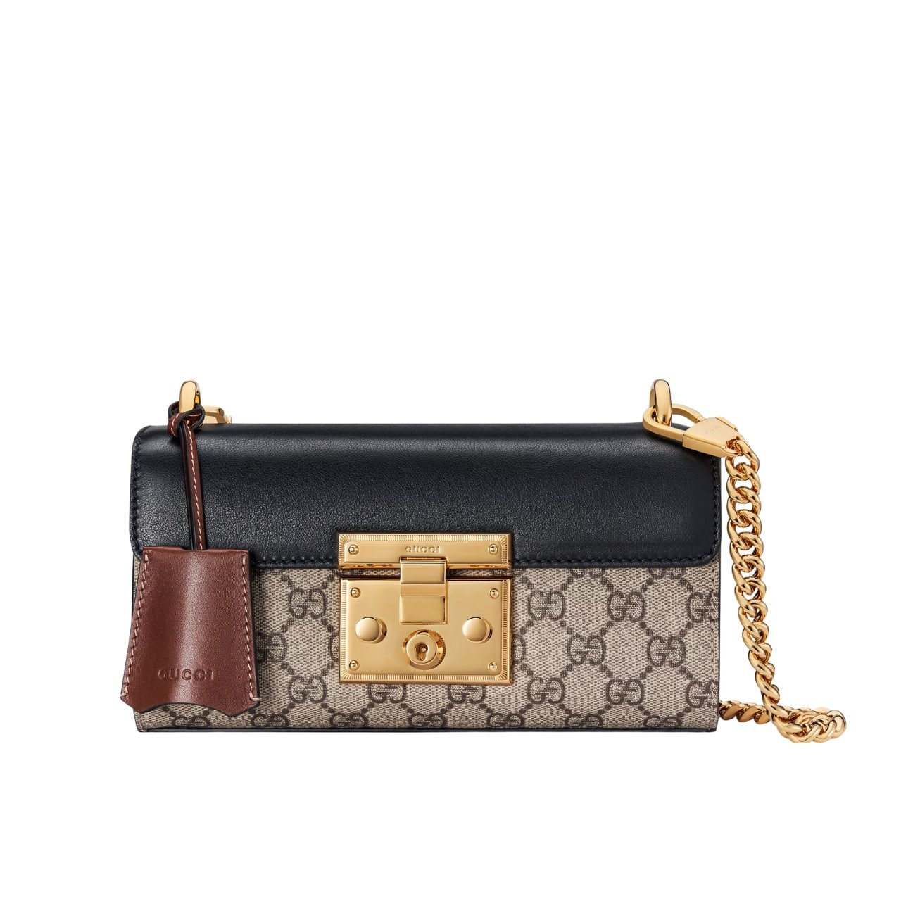 Gvc*1 Padlock Small Shoulder Gg Svp*me Canvas Black 22Cm ‎735103 Klqjg 9785