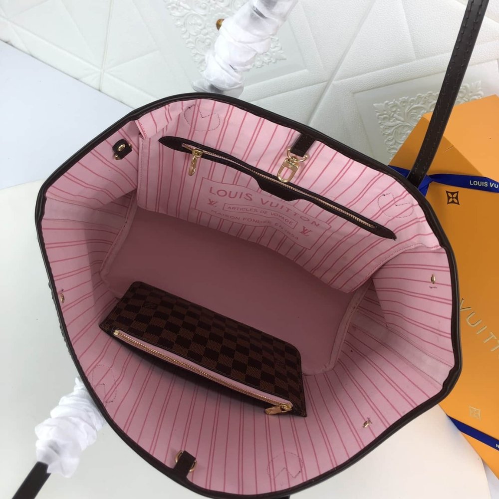 L0vis Vvtt0n Neverfull GM Damier Ebene Light Pink 39Cm N41357