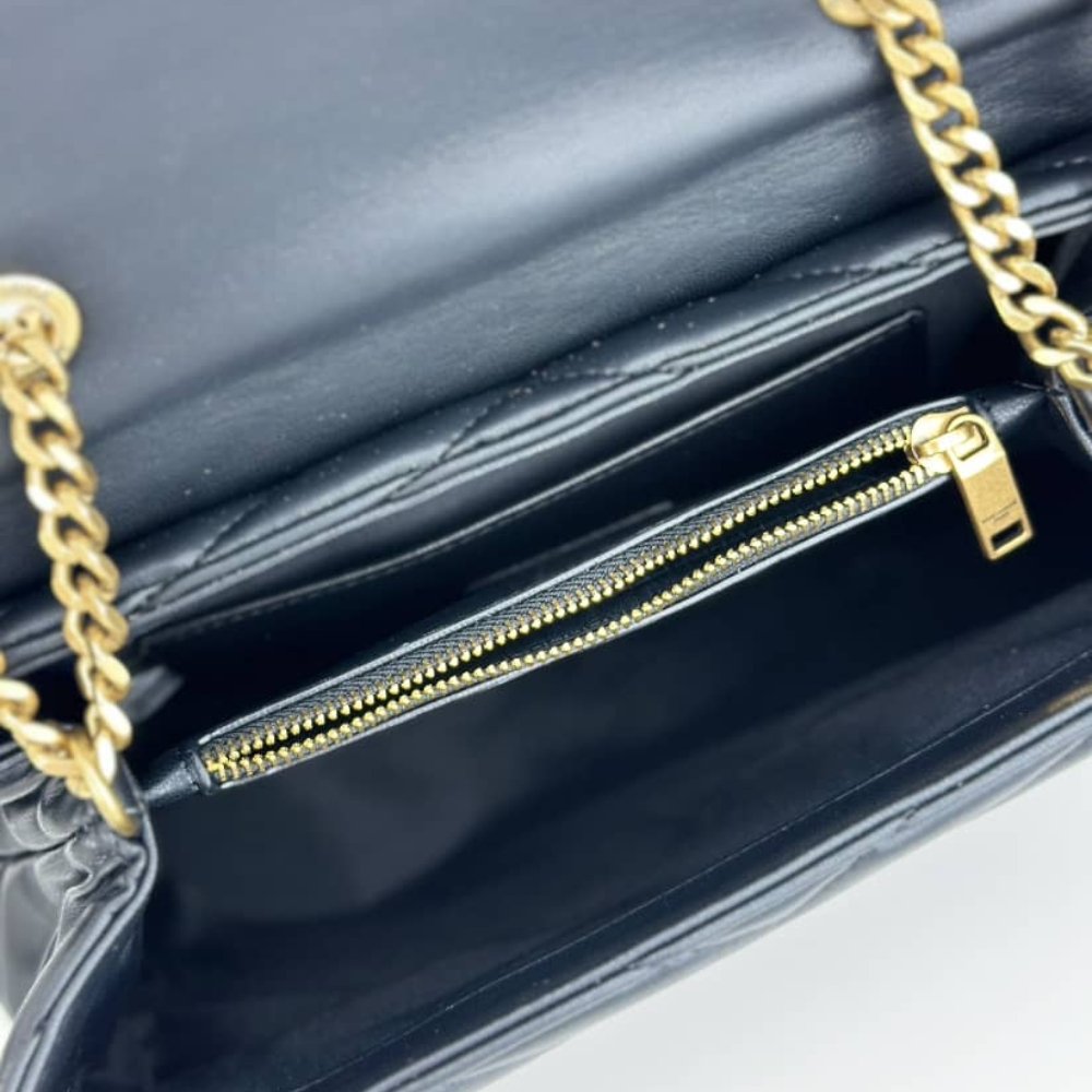 Sa1nt Lau*nt Loulou Large In Matelassé Black 32Cm 803541Aaeax1000