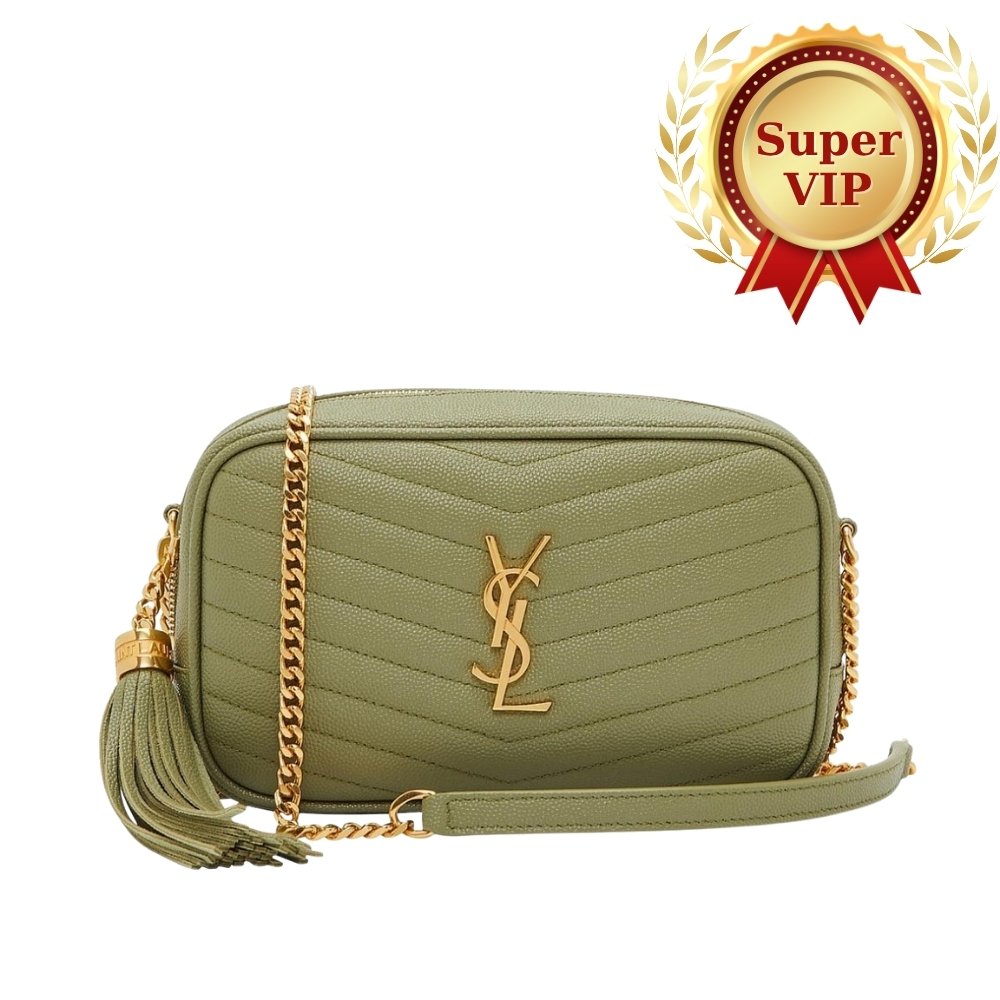 [S*per Vip 1:1] Sa1nt Lau*nt Mini Lou In Quilted Leather Green 19Cm 612579 1Gf01 3316