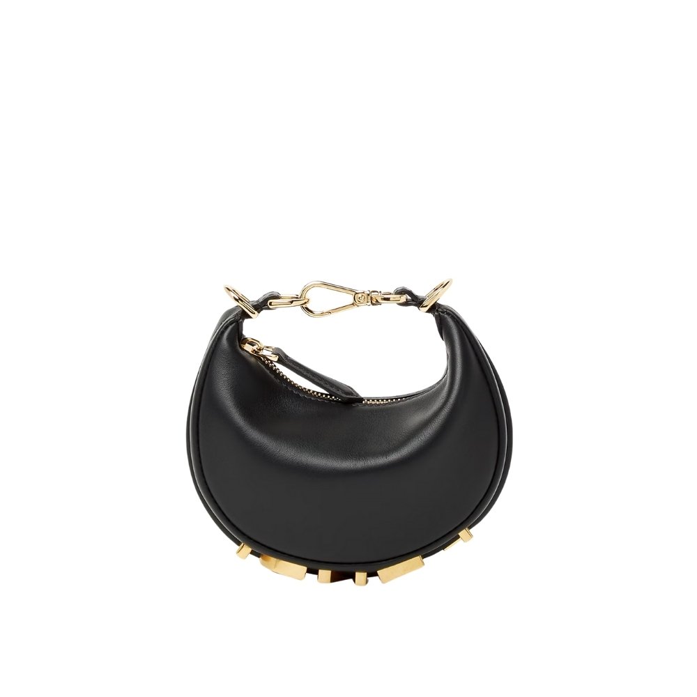 F**di Nano F**digraphy Black Leather Charm 16Cm 7AS089A5DYF1HEJ