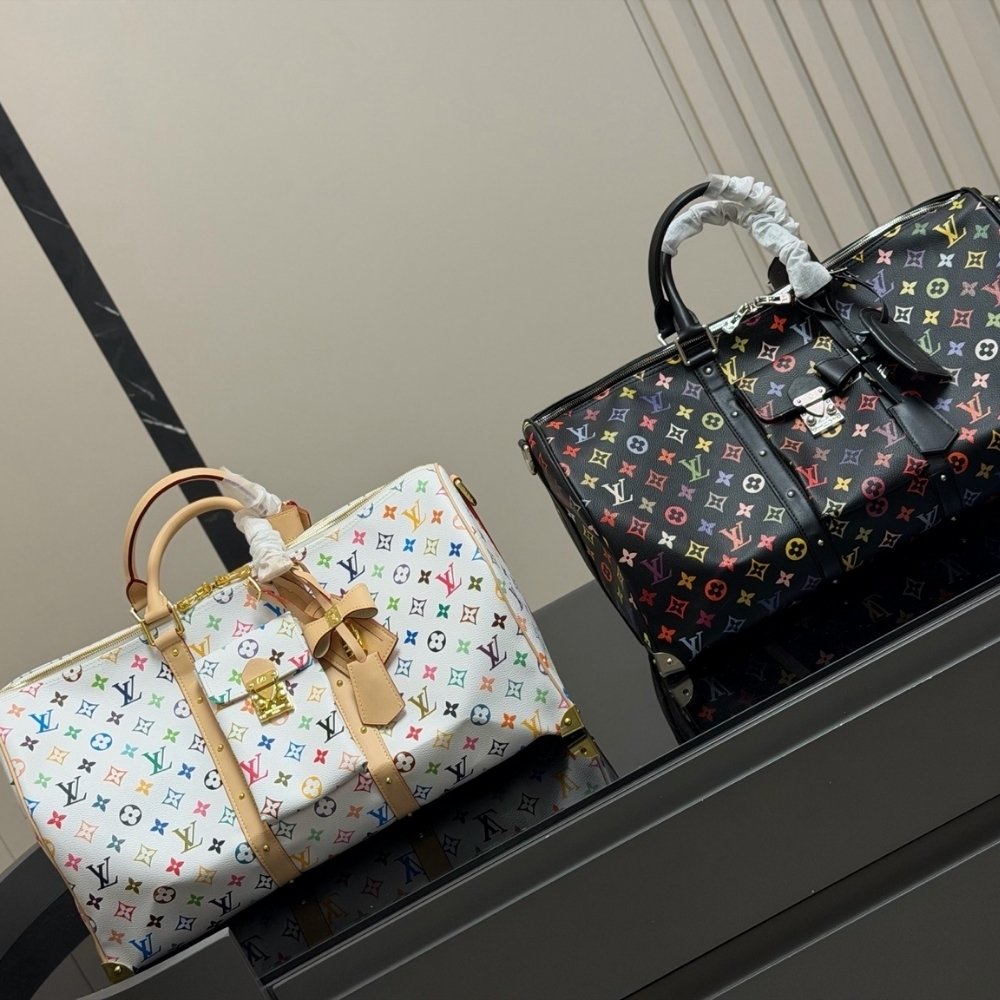 L0vis Vvtt0n X Takashi Murakami Keepall Bandoulière 45 Bag Multicolore Blanc 45Cm M13742