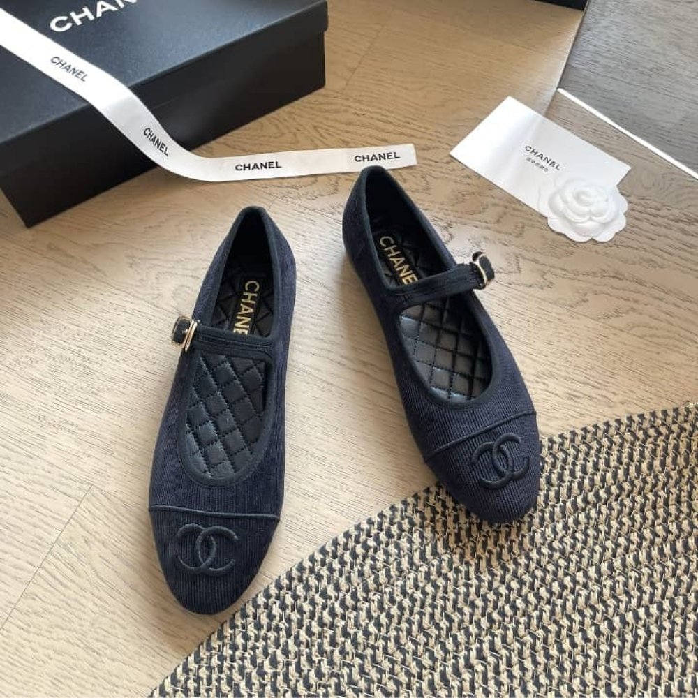 Ch**el Mary Jane Ballet Flat Black